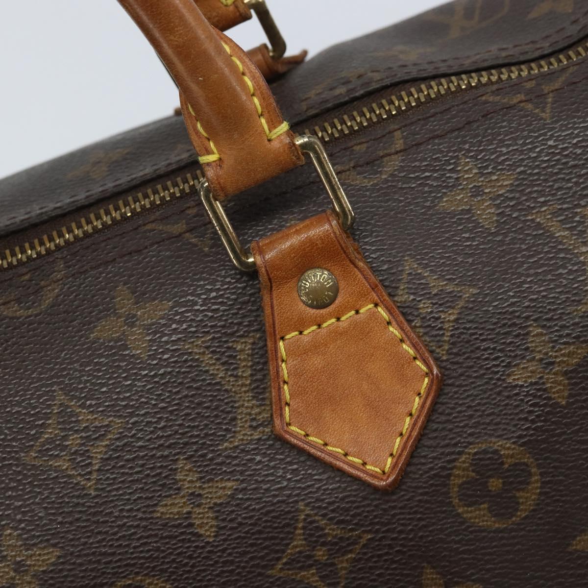 LOUIS VUITTON Monogram Speedy 35 Hand Bag M41524 LV Auth BAZ541