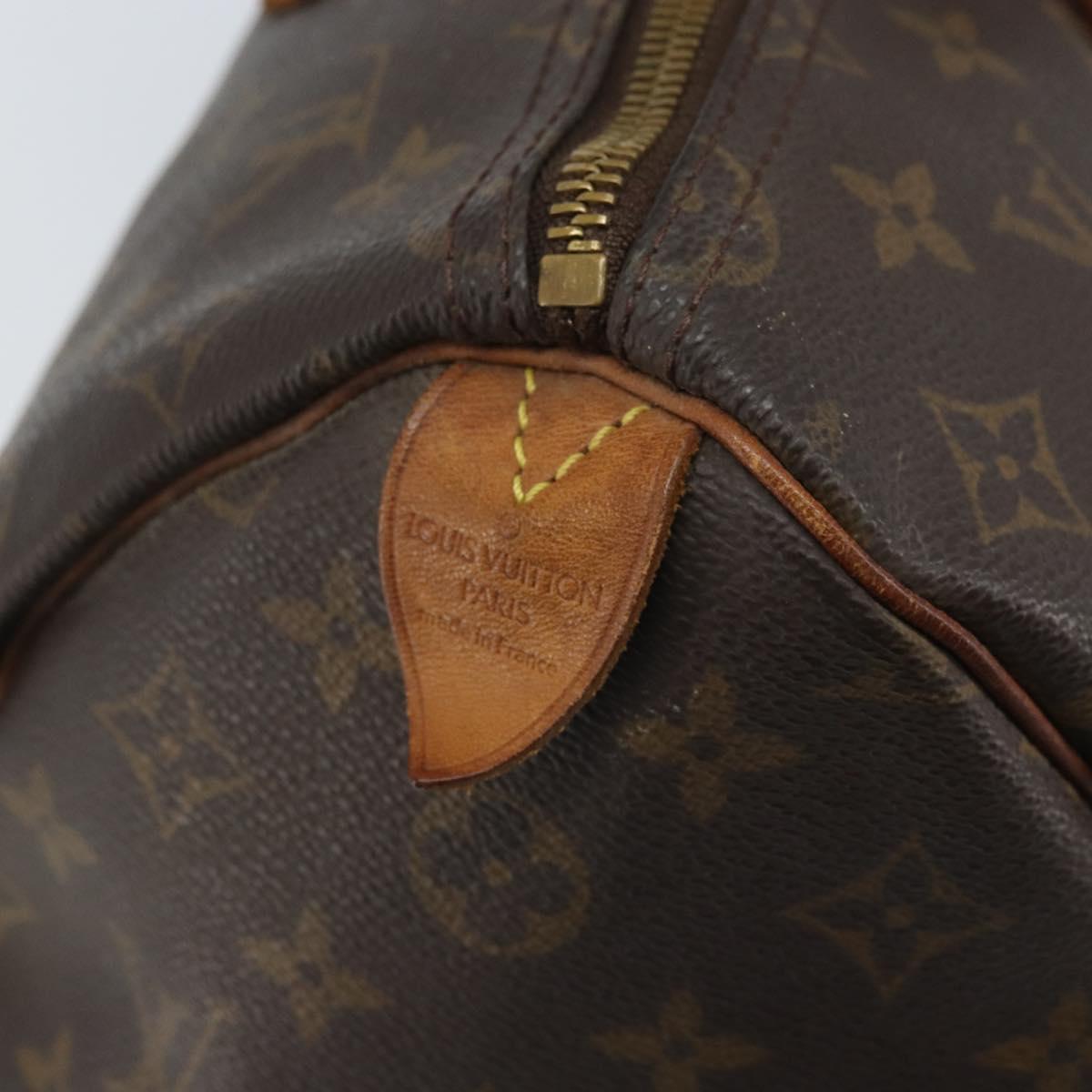 LOUIS VUITTON Monogram Speedy 35 Hand Bag M41524 LV Auth BAZ541