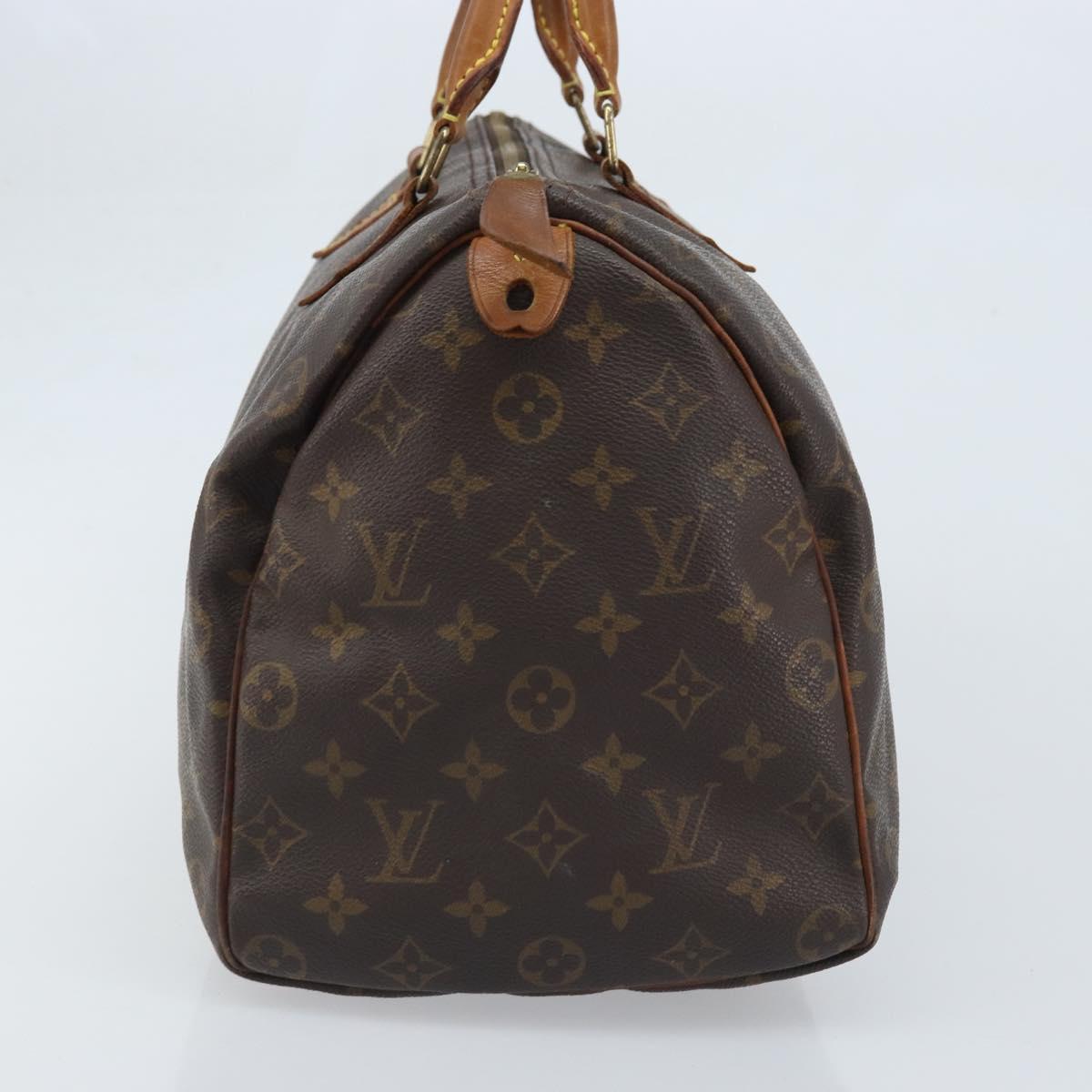 LOUIS VUITTON Monogram Speedy 35 Hand Bag M41524 LV Auth BAZ541