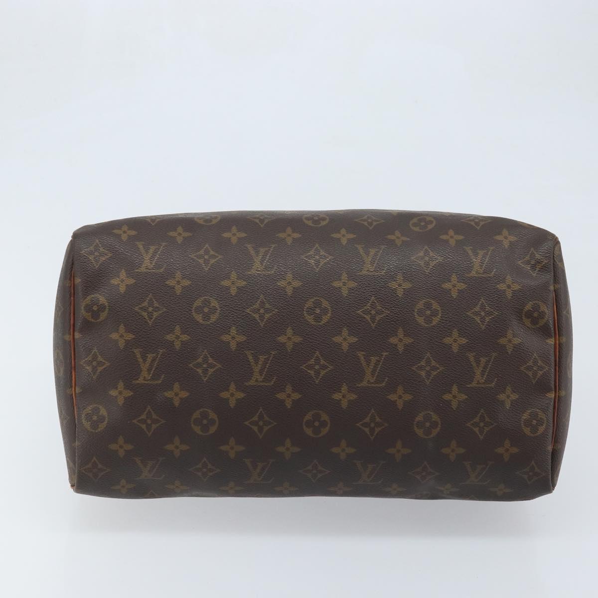 LOUIS VUITTON Monogram Speedy 35 Hand Bag M41524 LV Auth BAZ541