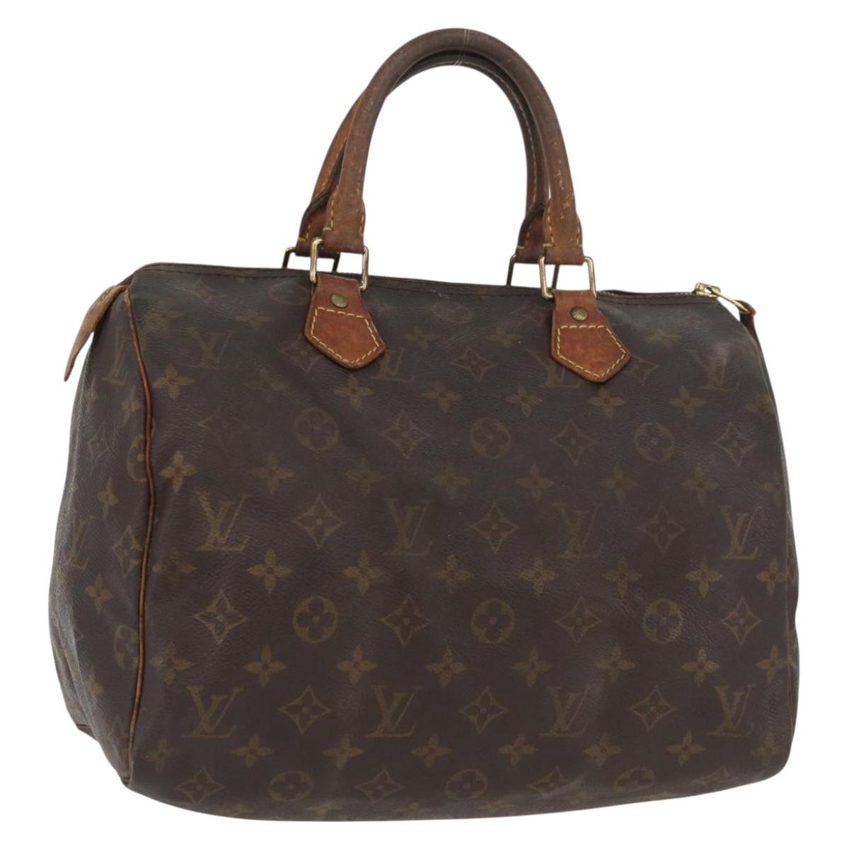 LOUIS VUITTON Monogram Speedy 30 Hand Bag M41526 LV Auth BAZ542