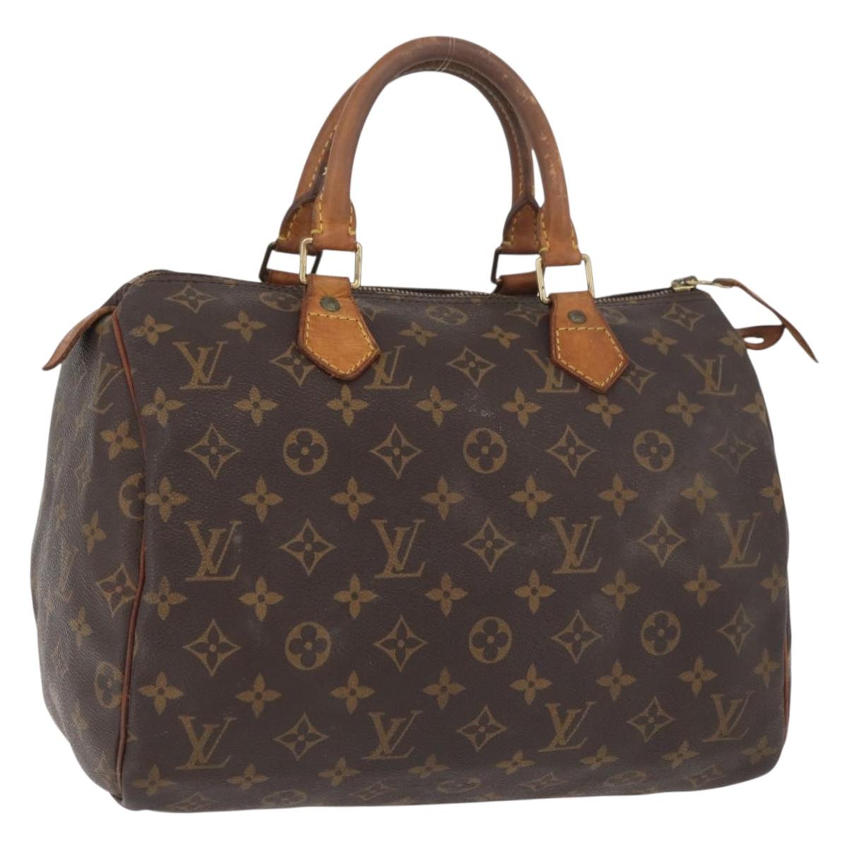 LOUIS VUITTON Monogram Speedy 30 Hand Bag M41526 LV Auth BAZ543