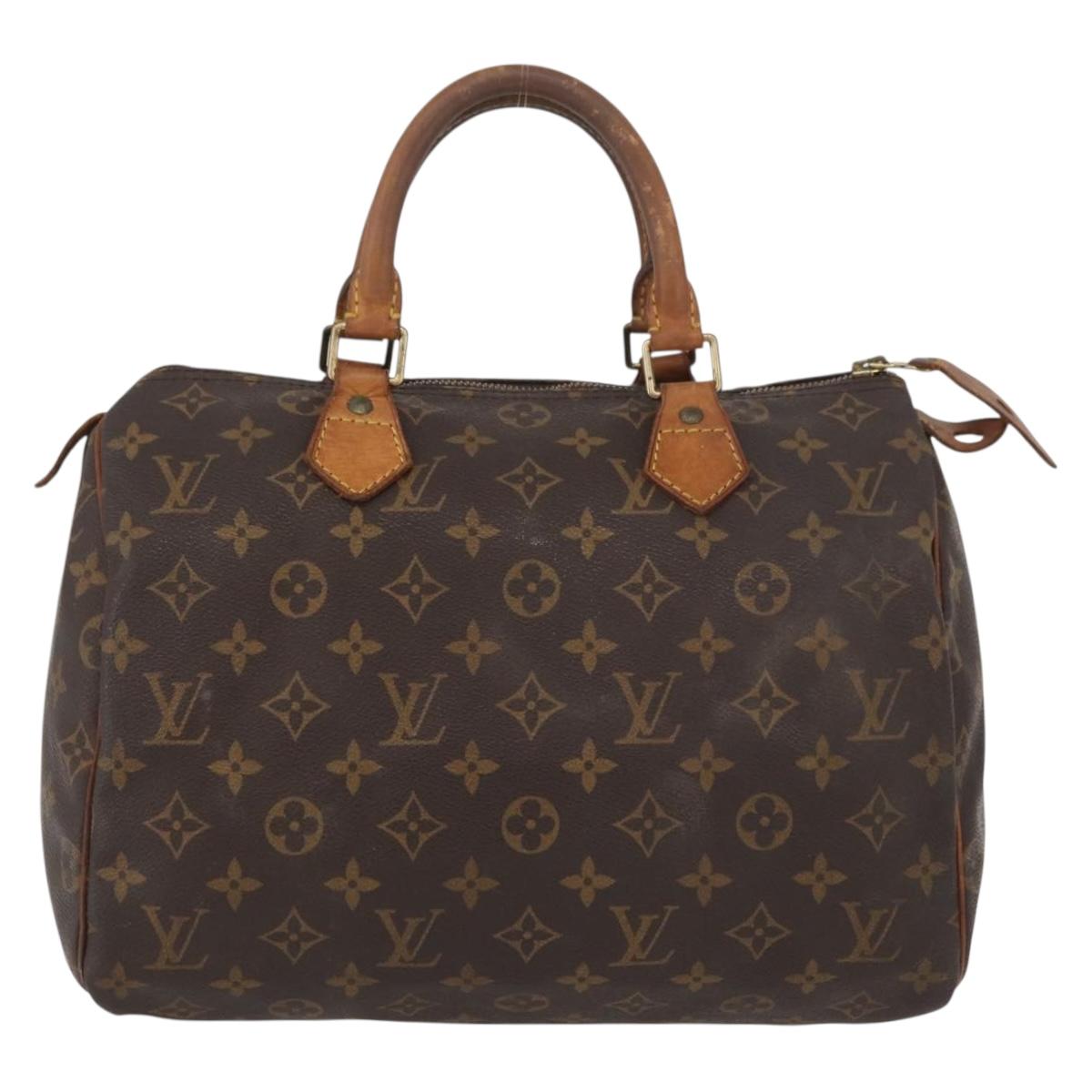 LOUIS VUITTON Monogram Speedy 30 Hand Bag M41526 LV Auth BAZ543