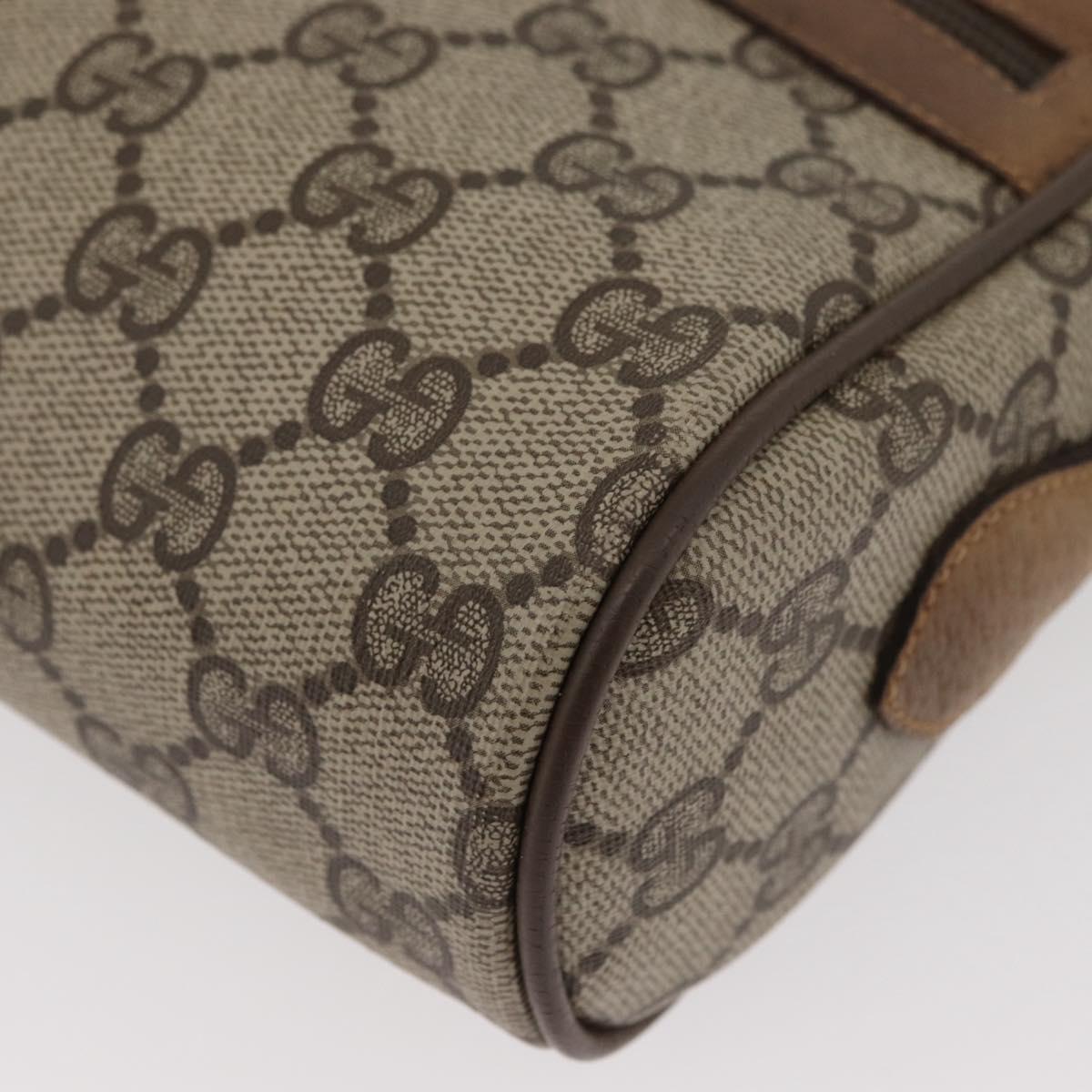 GUCCI GG Supreme Web Sherry Line Shoulder Bag PVC Beige 98 02 004 Auth BAZ558
