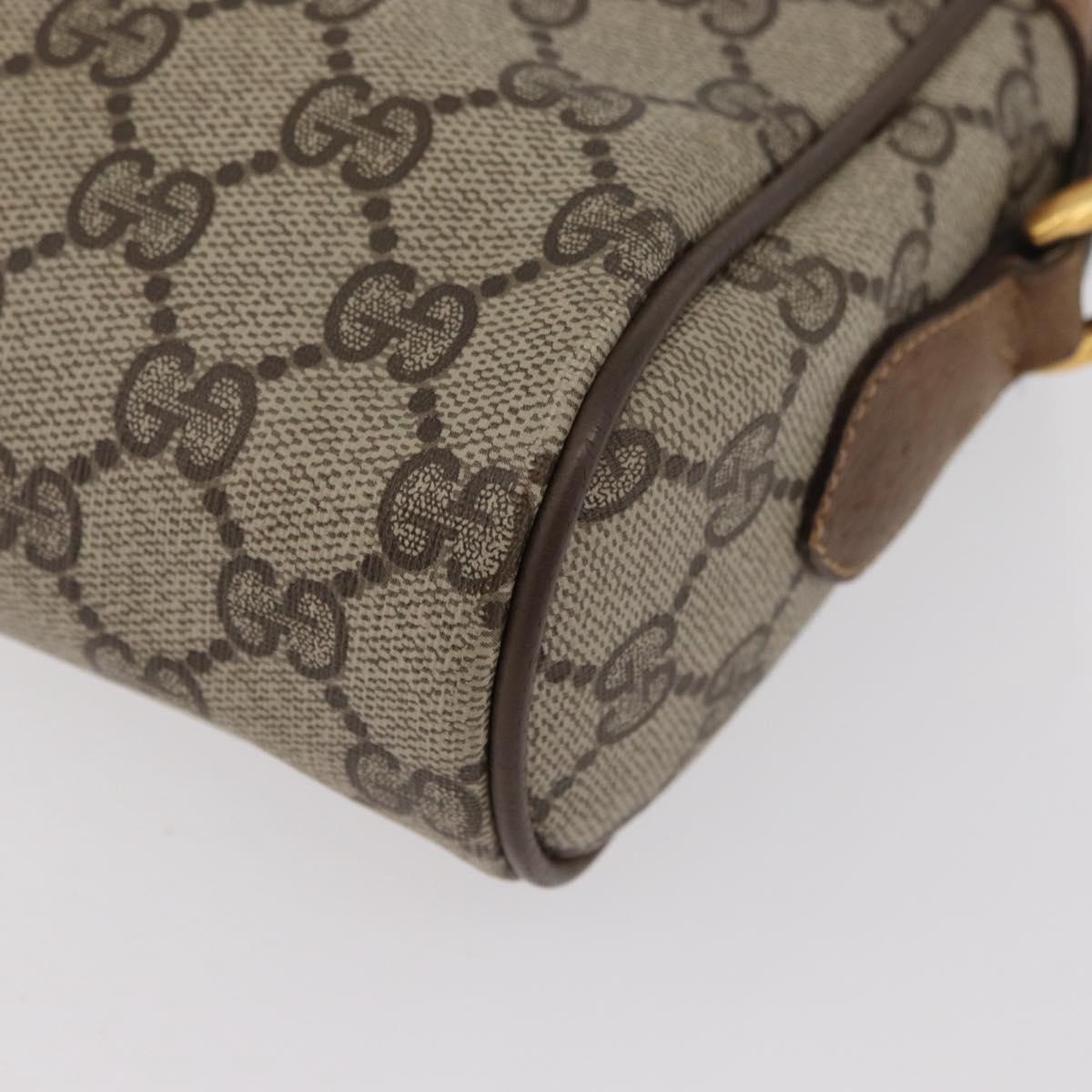 GUCCI GG Supreme Web Sherry Line Shoulder Bag PVC Beige 98 02 004 Auth BAZ558