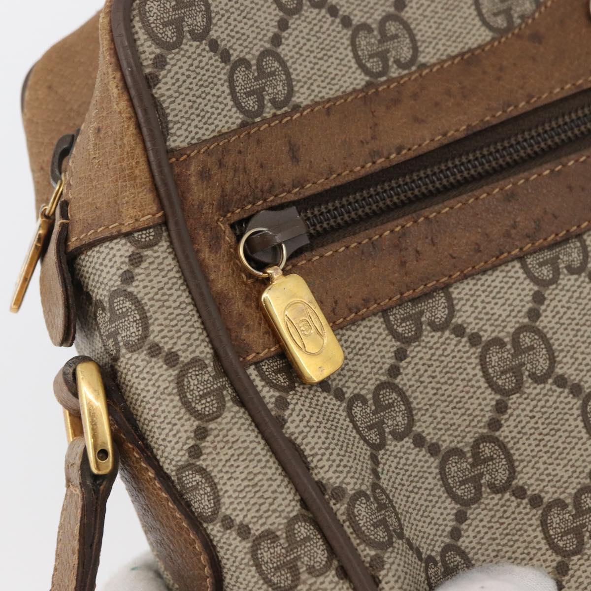 GUCCI GG Supreme Web Sherry Line Shoulder Bag PVC Beige 98 02 004 Auth BAZ558