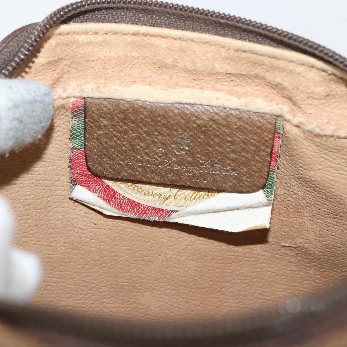 GUCCI GG Supreme Web Sherry Line Shoulder Bag PVC Beige 98 02 004 Auth BAZ558