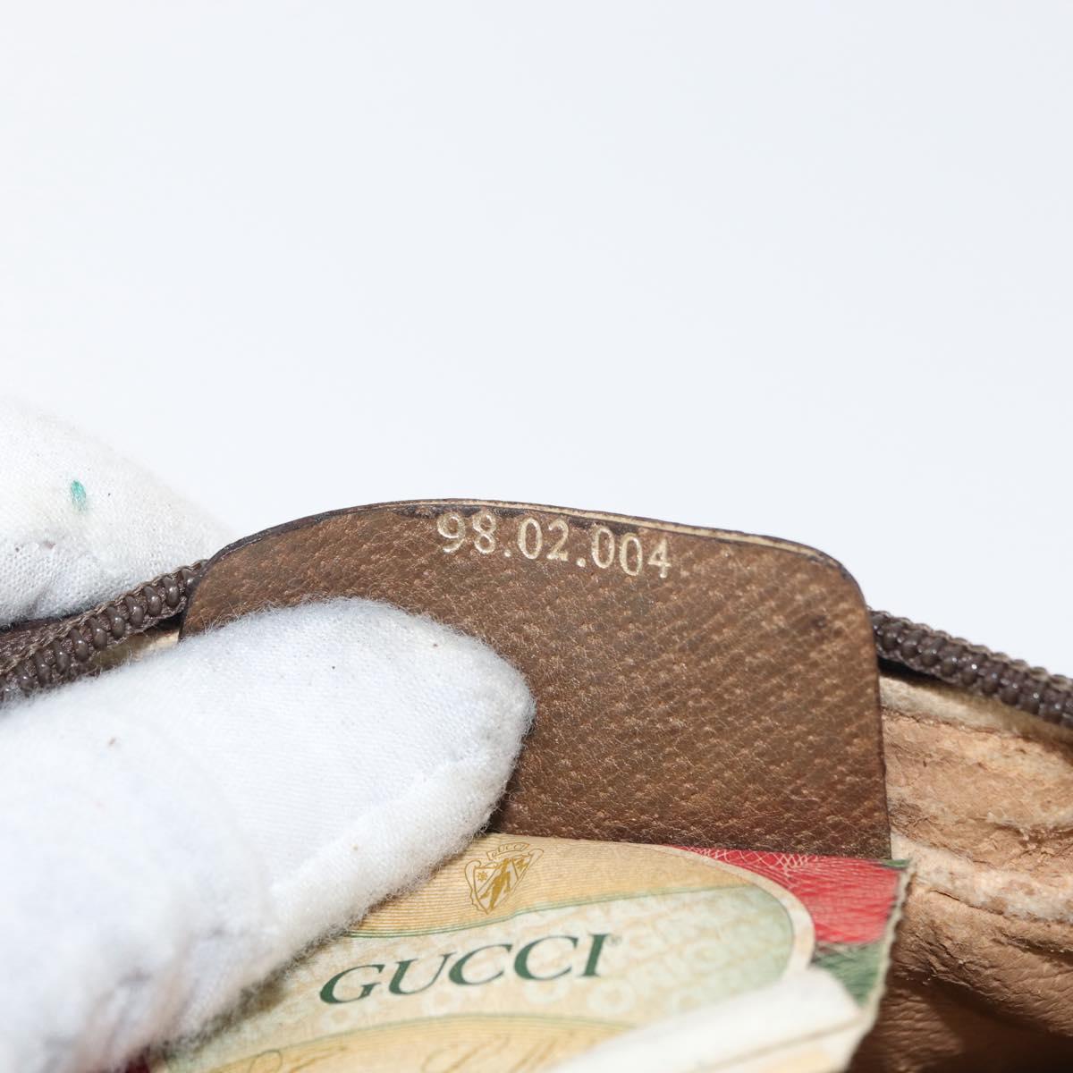 GUCCI GG Supreme Web Sherry Line Shoulder Bag PVC Beige 98 02 004 Auth BAZ558