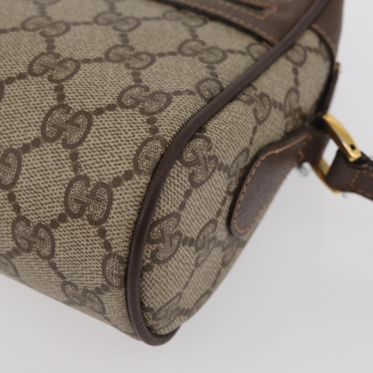 GUCCI GG Supreme Web Sherry Line Shoulder Bag PVC Beige 56 02 087 Auth BAZ559