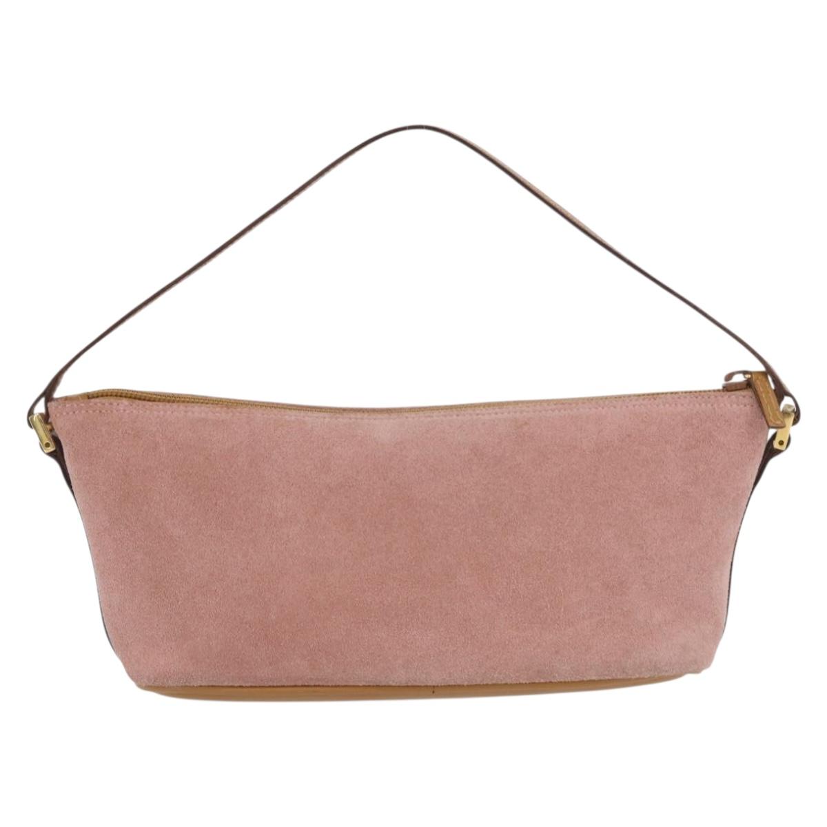 GUCCI Accessory Pouch Suede Pink Gold 039 1103 Auth BAZ567