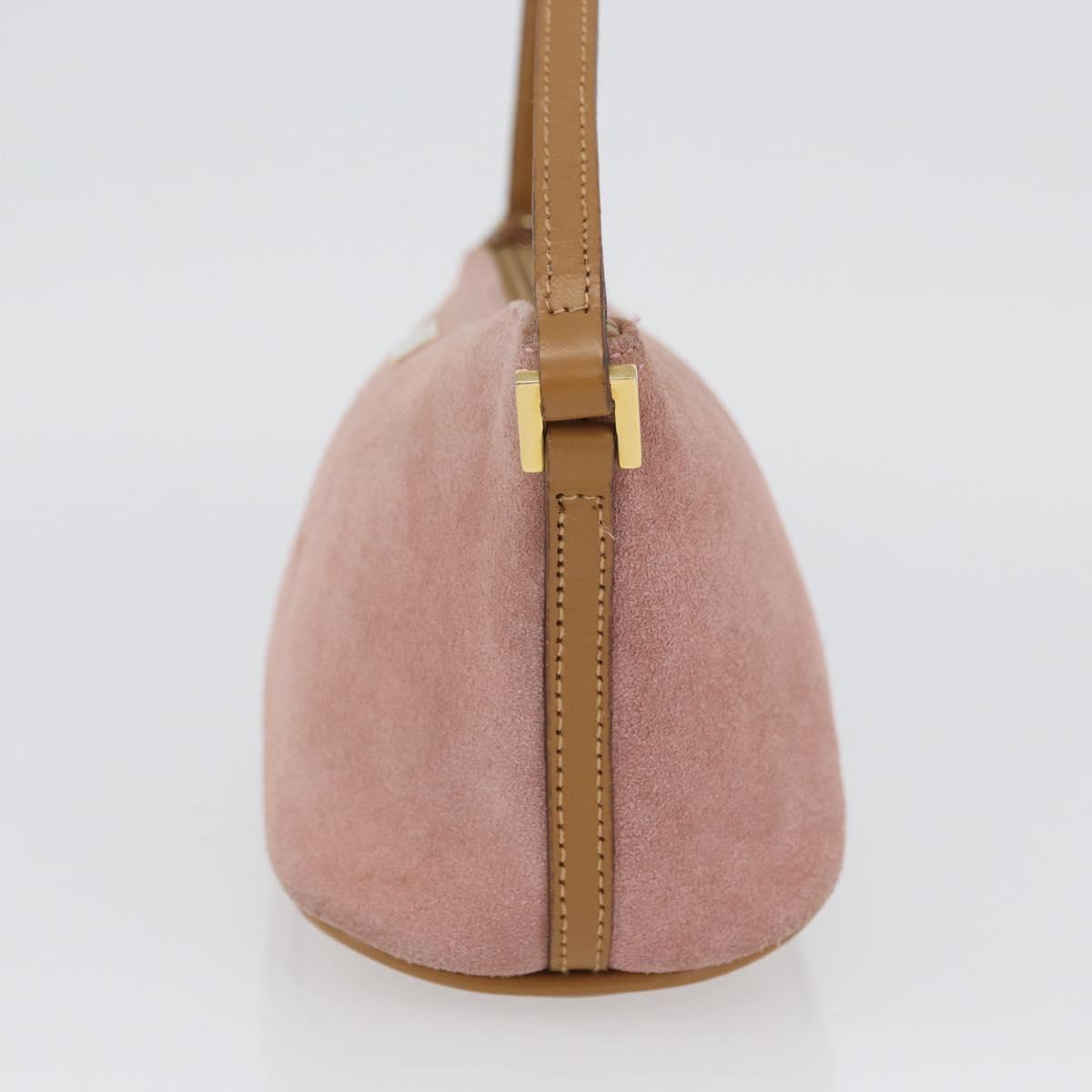 GUCCI Accessory Pouch Suede Pink Gold 039 1103 Auth BAZ567