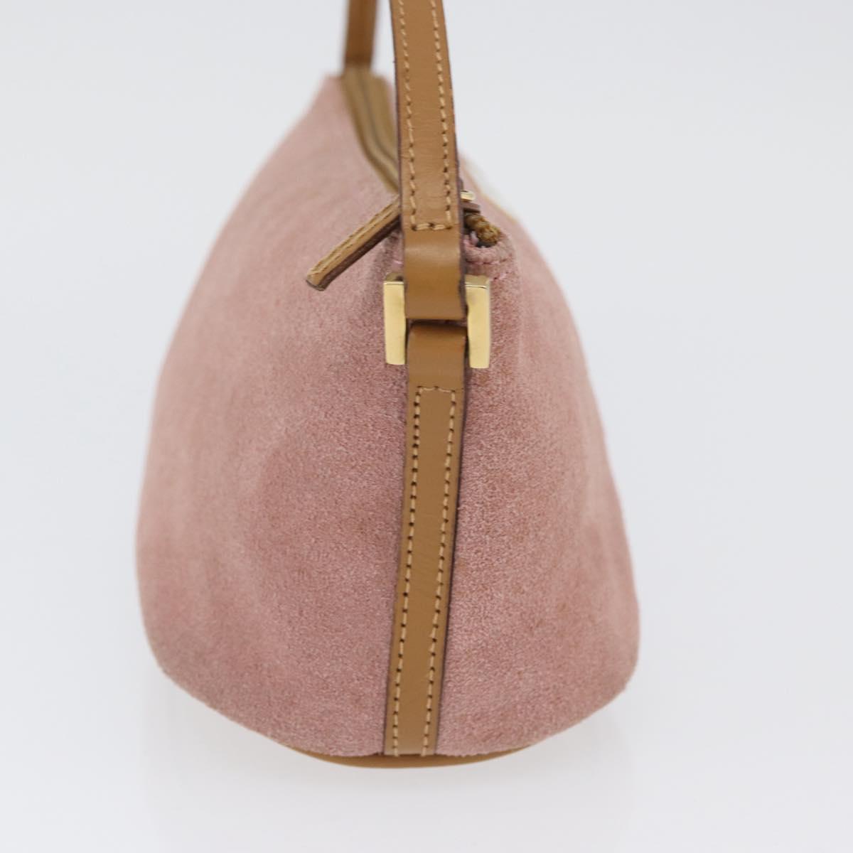 GUCCI Accessory Pouch Suede Pink Gold 039 1103 Auth BAZ567