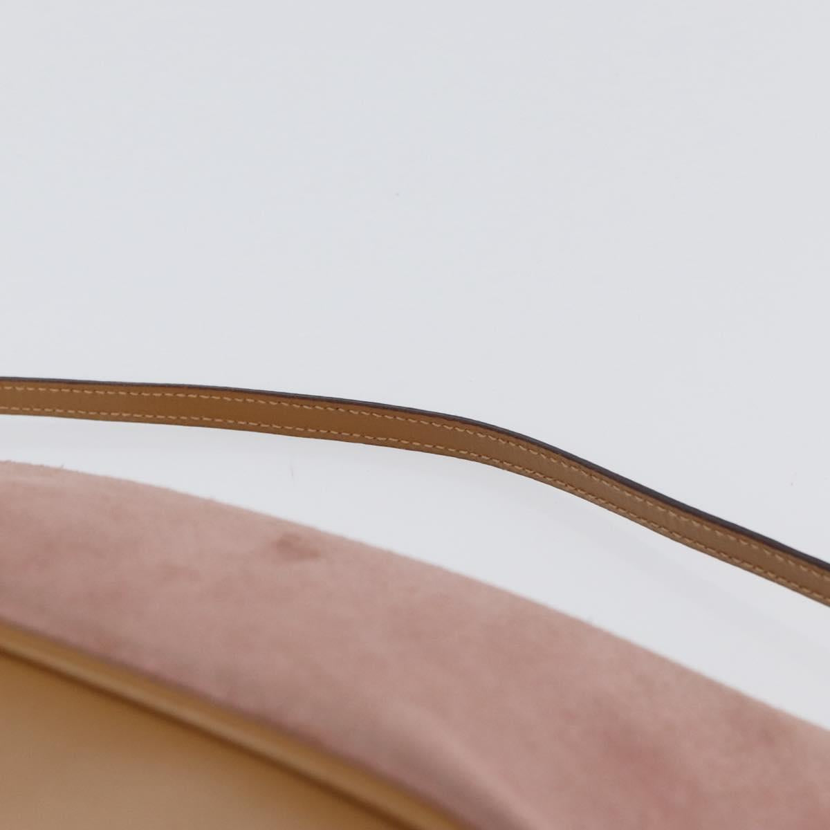 GUCCI Accessory Pouch Suede Pink Gold 039 1103 Auth BAZ567