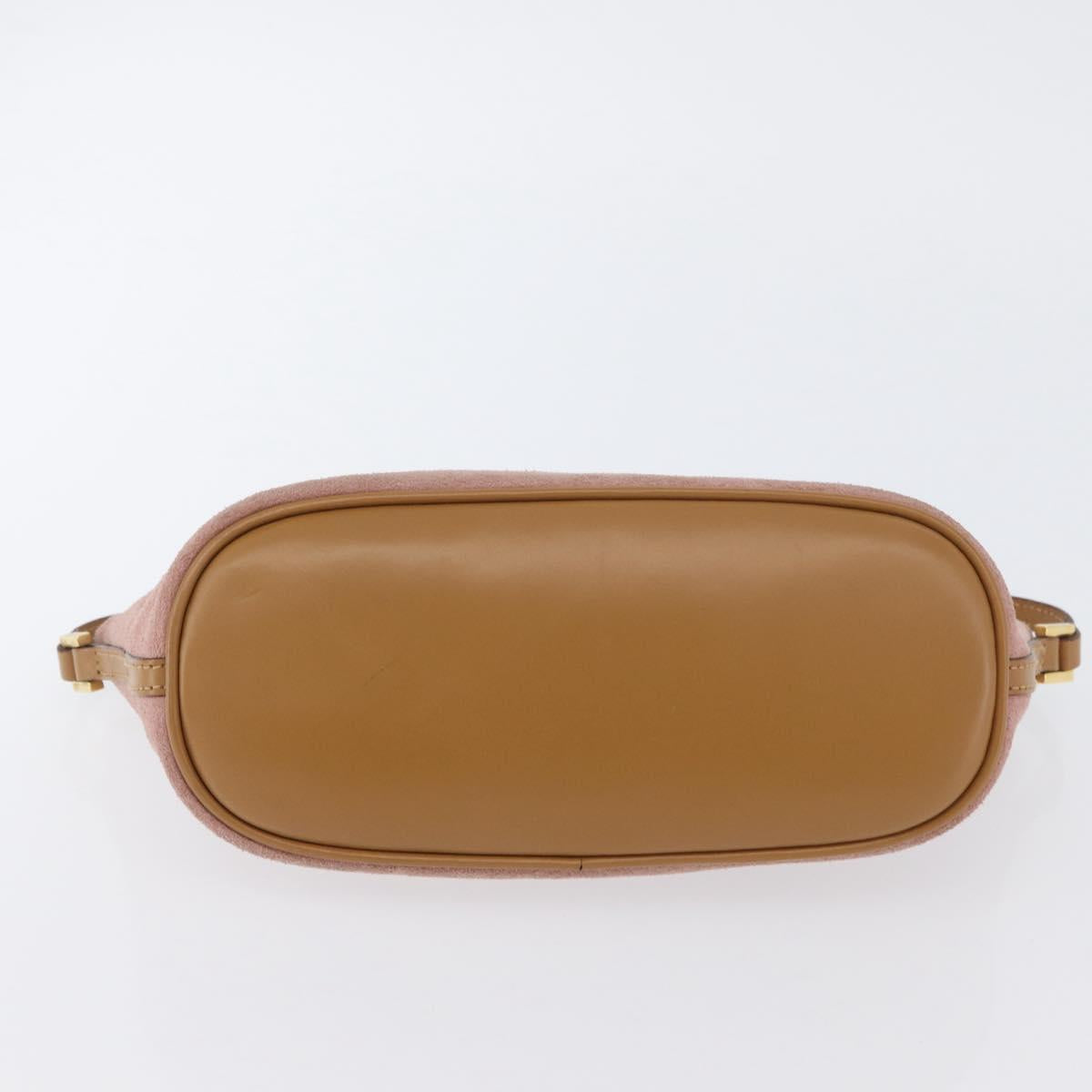 GUCCI Accessory Pouch Suede Pink Gold 039 1103 Auth BAZ567