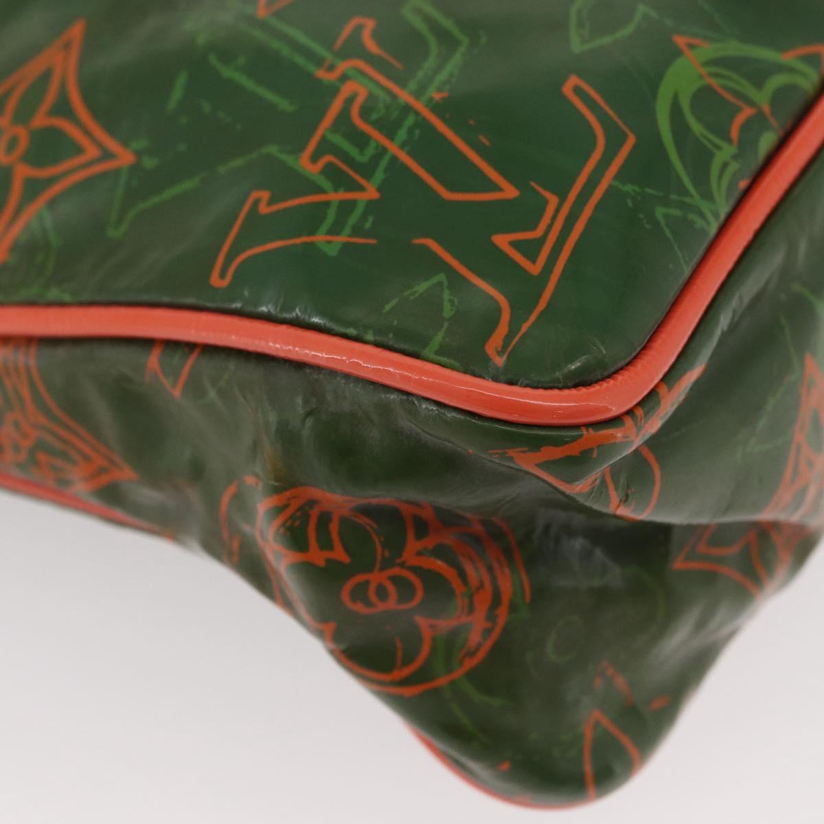 LOUIS VUITTON Monogram Bonbon Richard Prince Pochette Green M95748 Auth BAZ594A
