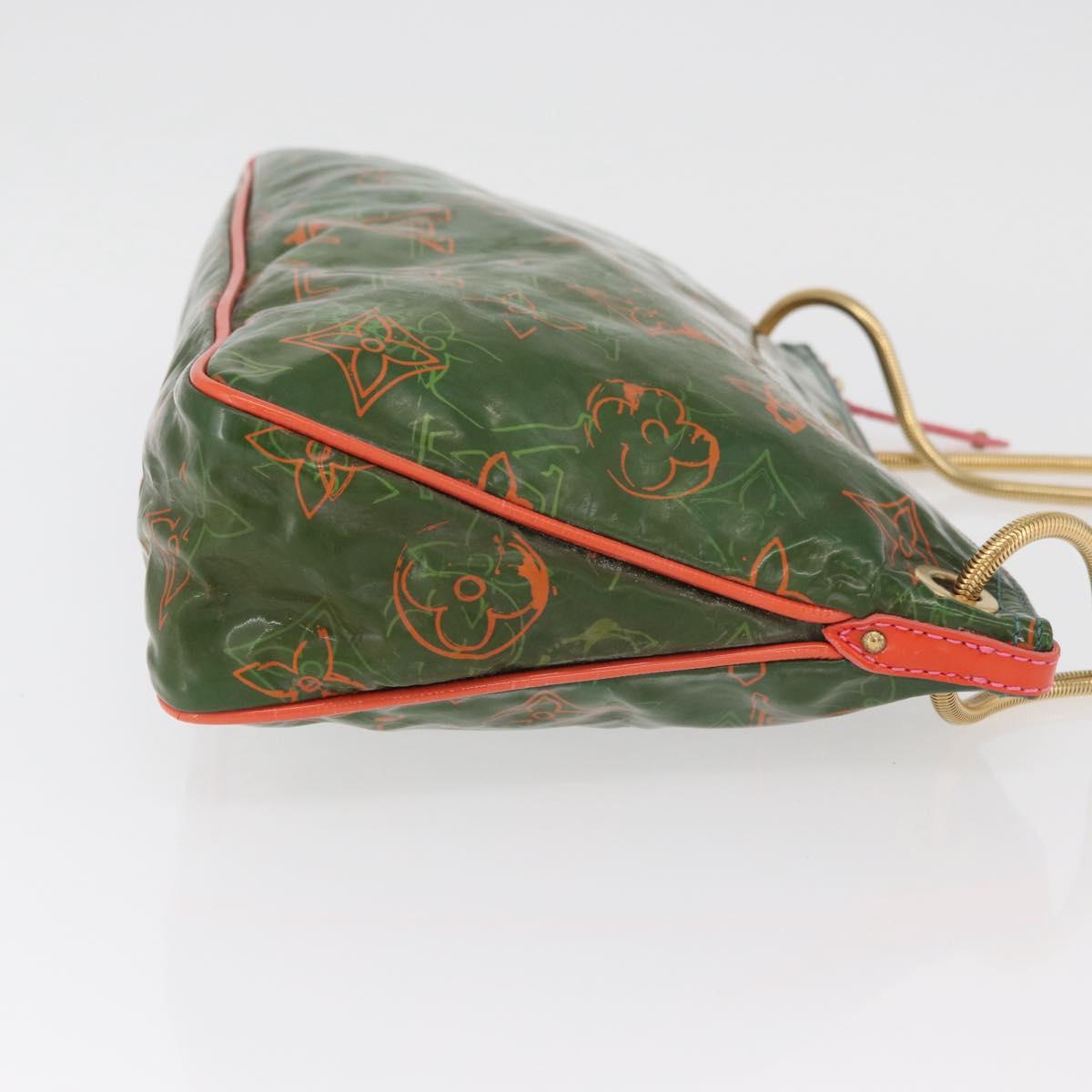 LOUIS VUITTON Monogram Bonbon Richard Prince Pochette Green M95748 Auth BAZ594A