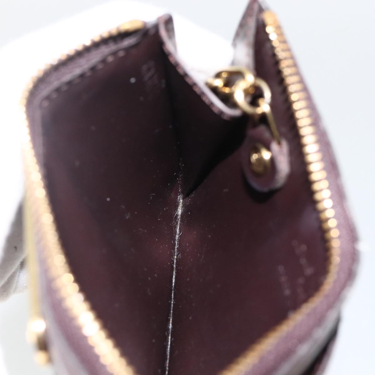 LOUIS VUITTON Vernis Pochette Cles NM Purse Rouge Favist M90220 LV Auth BAZ608A