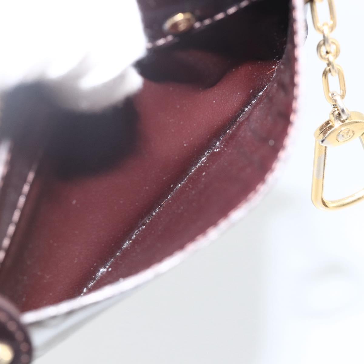 LOUIS VUITTON Vernis Pochette Cles NM Purse Rouge Favist M90220 LV Auth BAZ608A