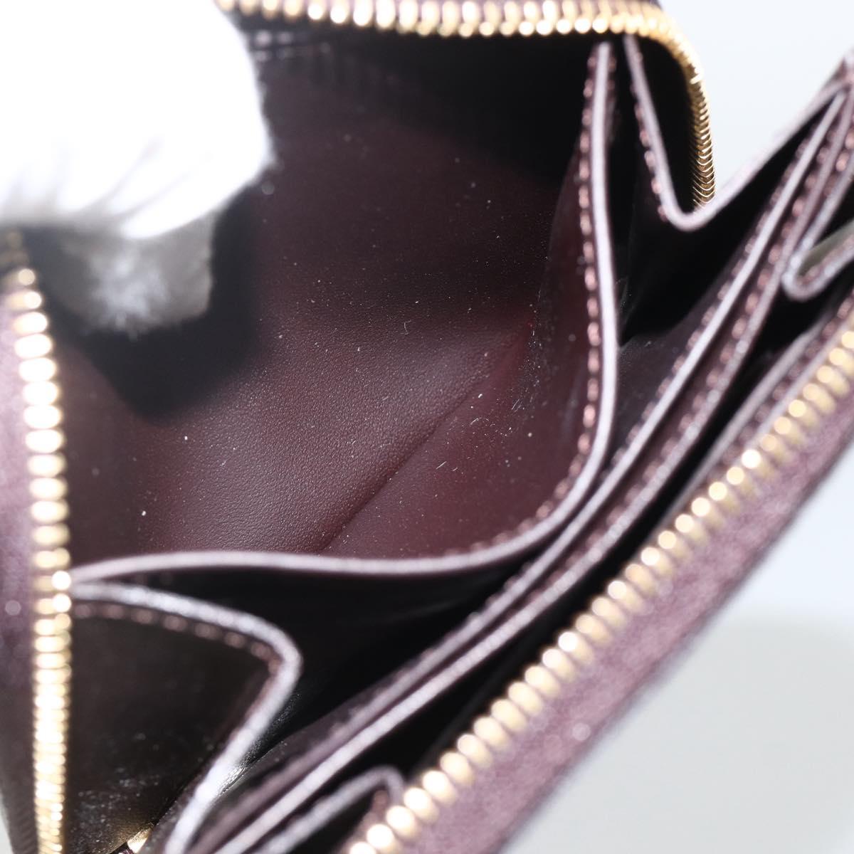 LOUIS VUITTON Monogram Vernis Zippy Coin Purse Amarante M93607 LV Auth BAZ609A