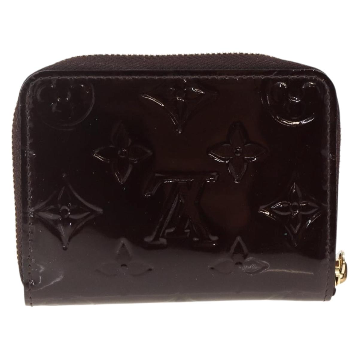 LOUIS VUITTON Monogram Vernis Zippy Coin Purse Amarante M93607 LV Auth BAZ609A