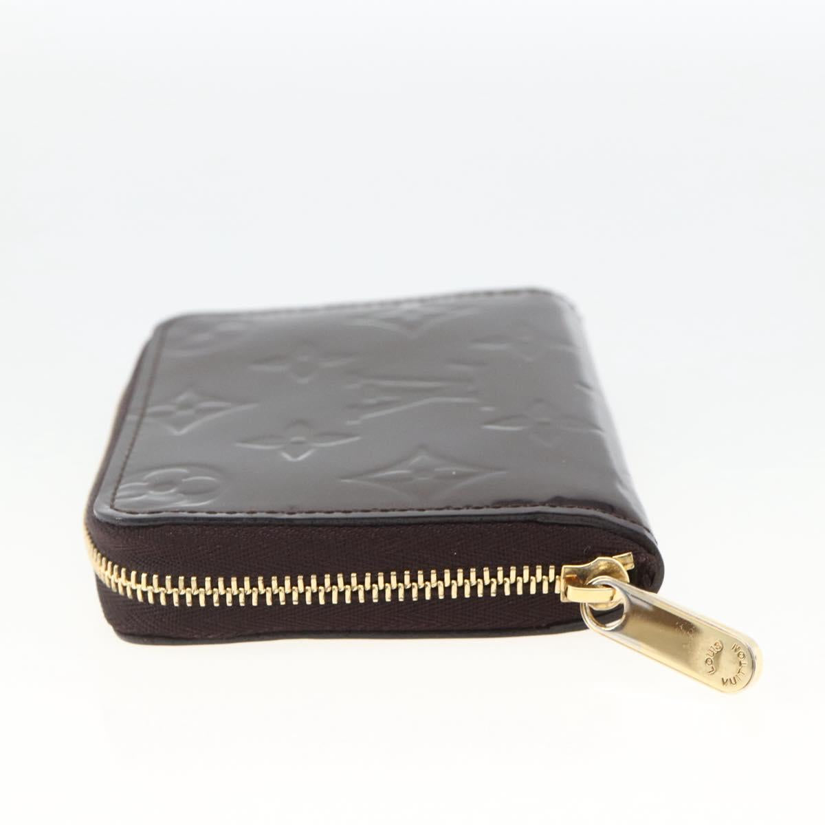 LOUIS VUITTON Monogram Vernis Zippy Coin Purse Amarante M93607 LV Auth BAZ609A