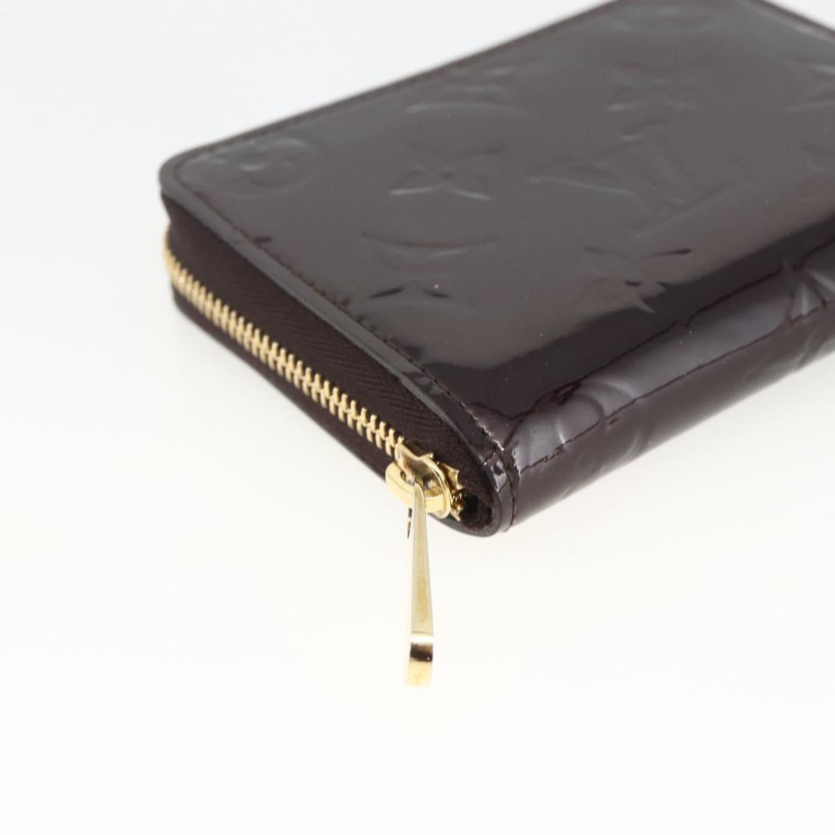 LOUIS VUITTON Monogram Vernis Zippy Coin Purse Amarante M93607 LV Auth BAZ609A