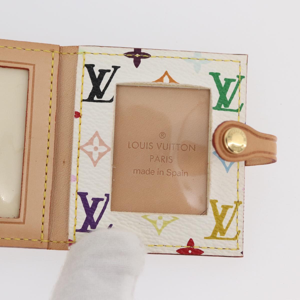 LOUIS VUITTON Multicolor Porto Photo 4 Vole Photo Case White M58005 Auth BAZ610V