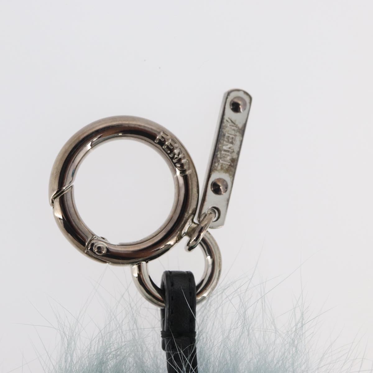 FENDI Bagbugs Monster Bag Charm Light Blue Auth BAZ611A