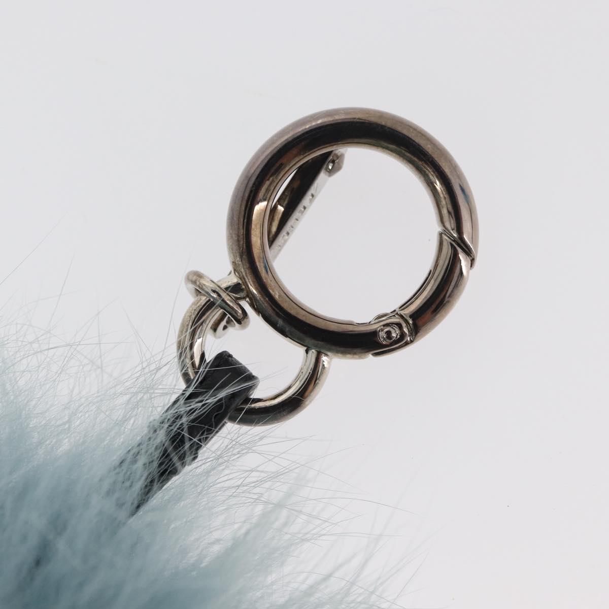 FENDI Bagbugs Monster Bag Charm Light Blue Auth BAZ611A