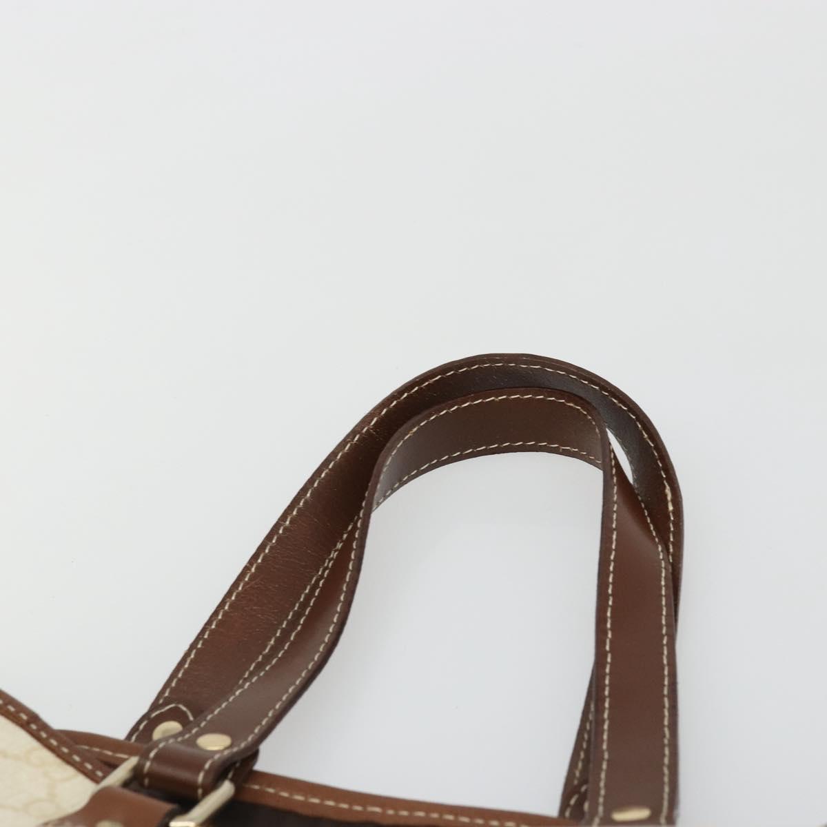 GUCCI GG Supreme Tote Bag PVC Ivory Gold 189896 Auth BAZ627