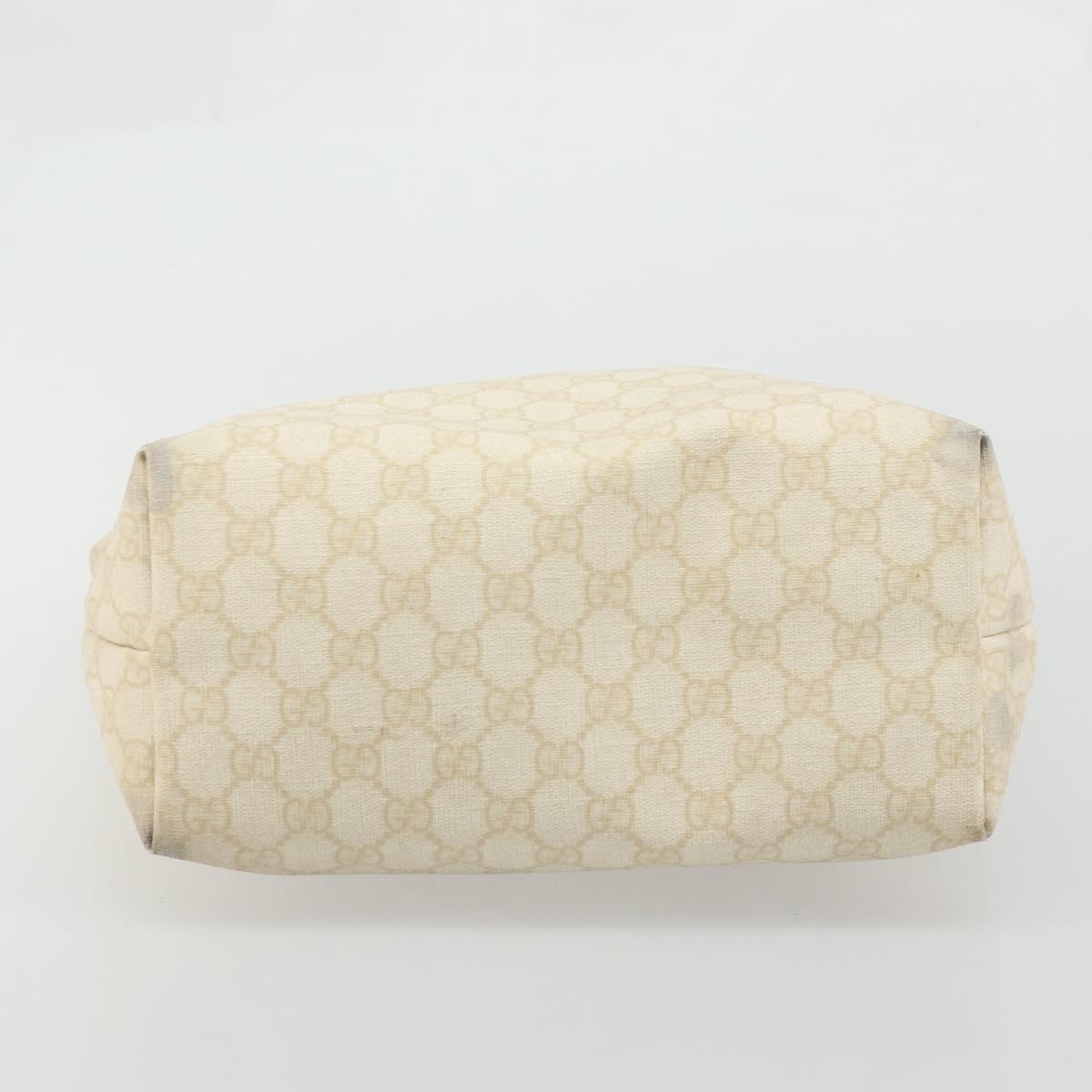GUCCI GG Supreme Tote Bag PVC Ivory Gold 189896 Auth BAZ627