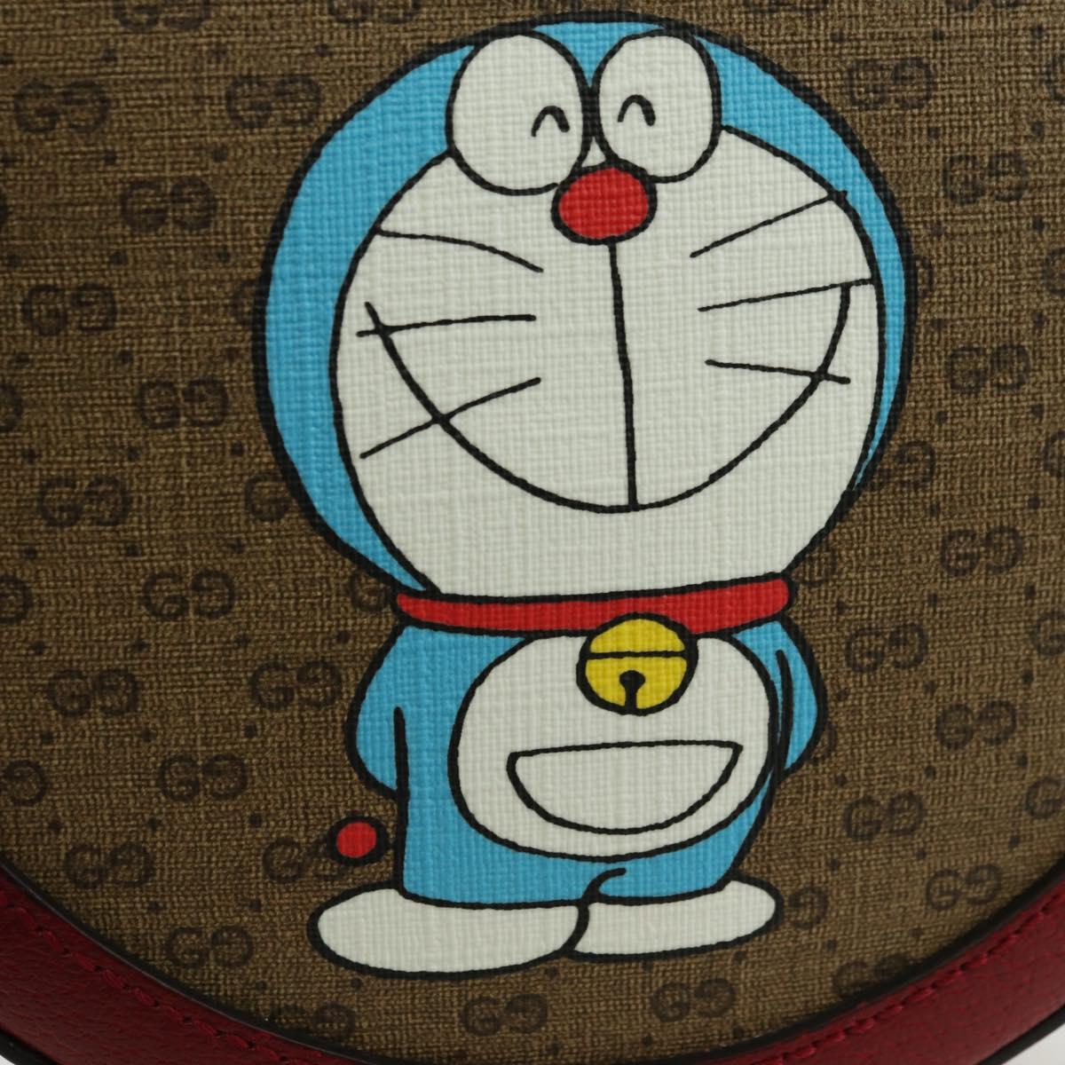 GUCCI Micro GG Supreme Doraemon x Fujiko-Pro Bag PVC Beige 625216 Auth BAZ631SM