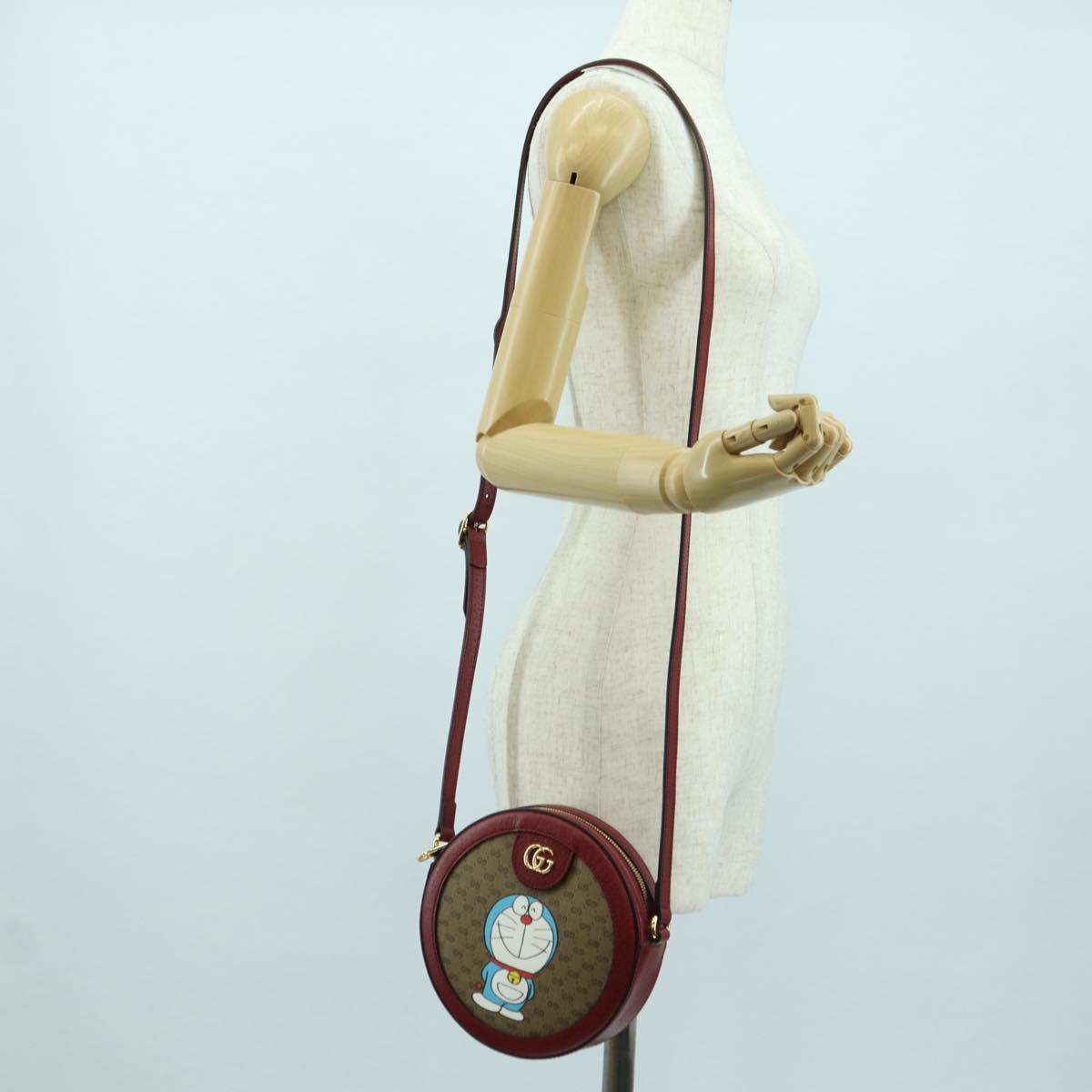 GUCCI Micro GG Supreme Doraemon x Fujiko-Pro Bag PVC Beige 625216 Auth BAZ631SM