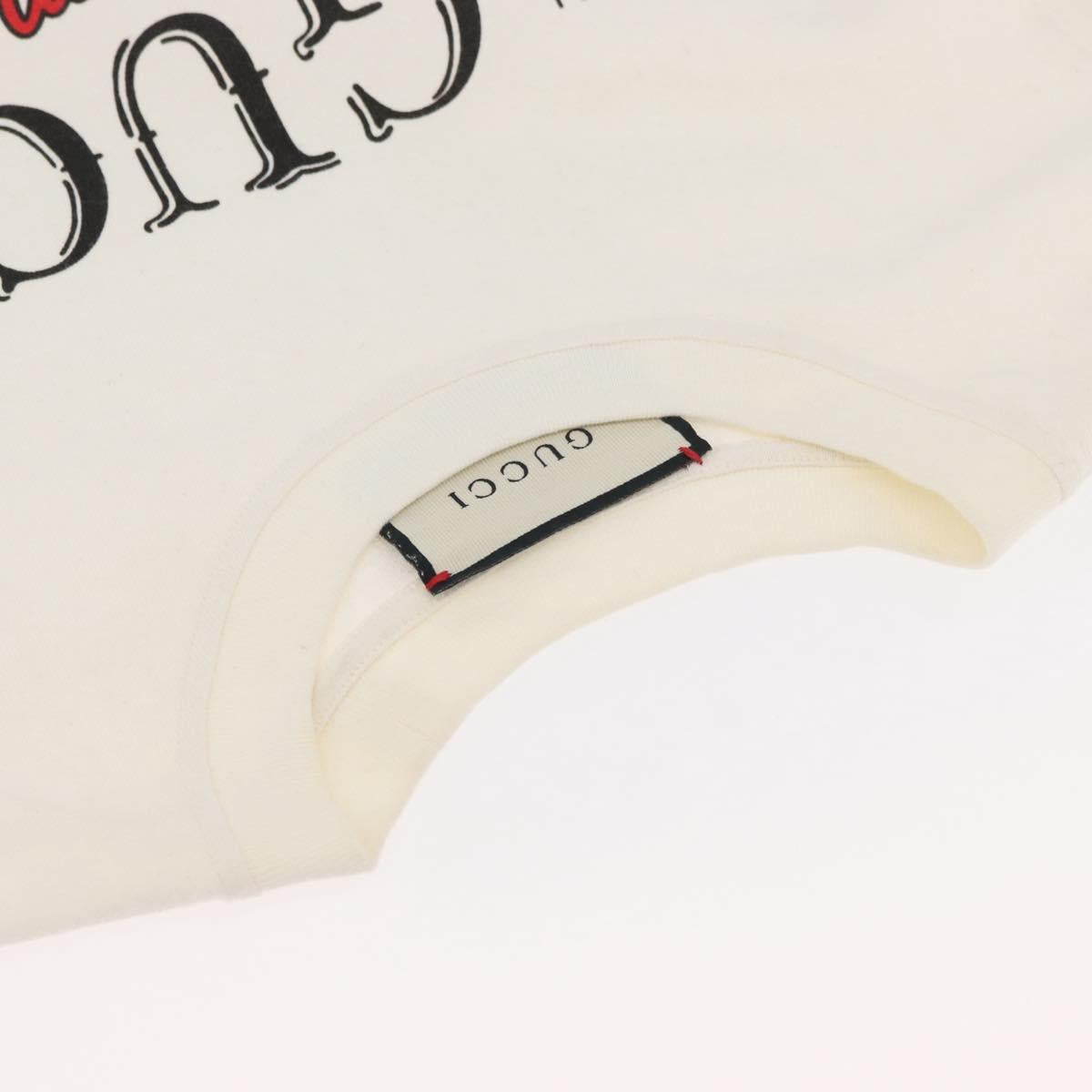 GUCCI Short Sleeved T Shirt Cotton White Auth BAZ660A