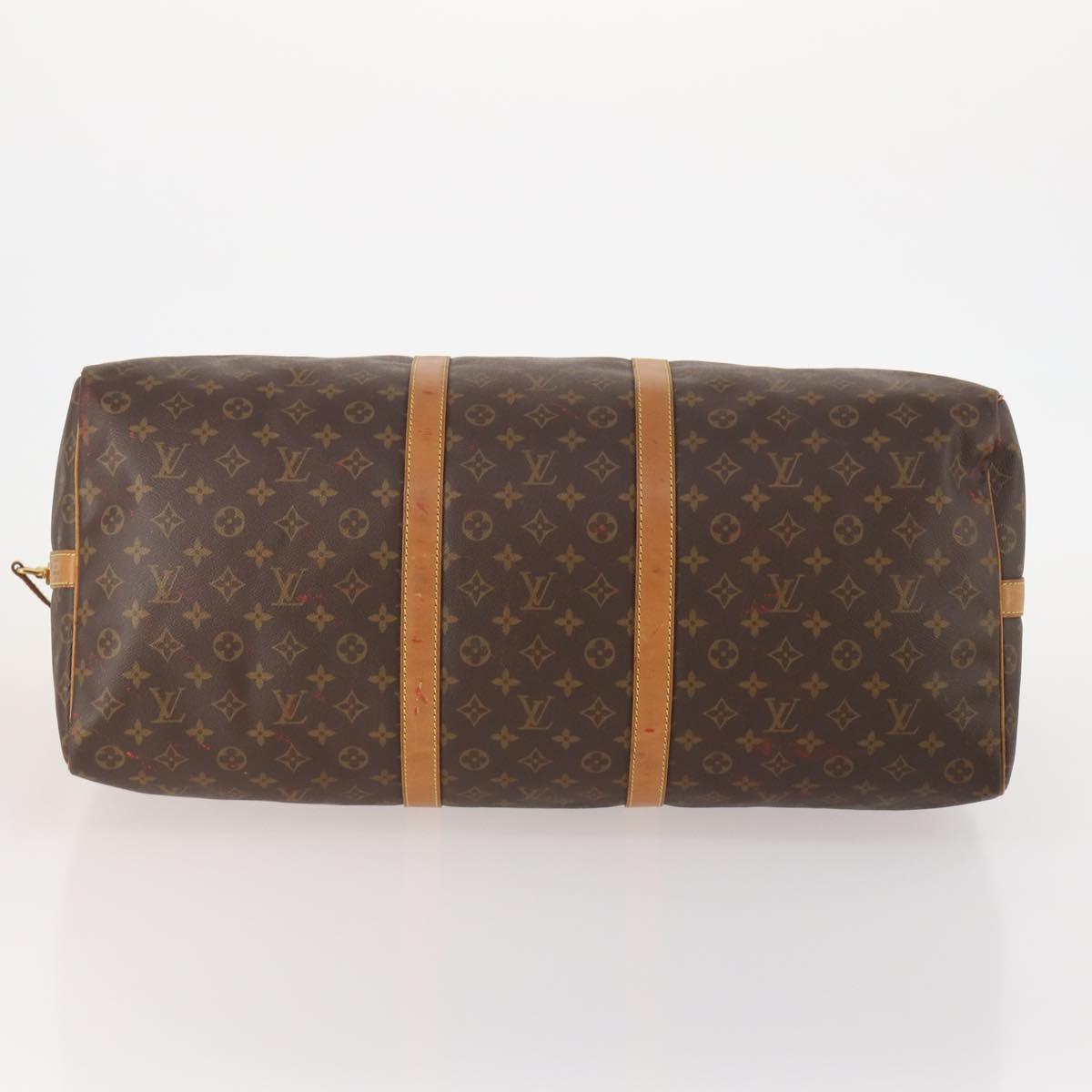LOUIS VUITTON Monogram Keepall Bandouliere 60 Boston Bag M41412 LV Auth BAZ679A