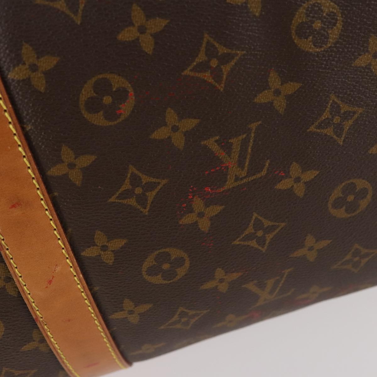 LOUIS VUITTON Monogram Keepall Bandouliere 60 Boston Bag M41412 LV Auth BAZ679A