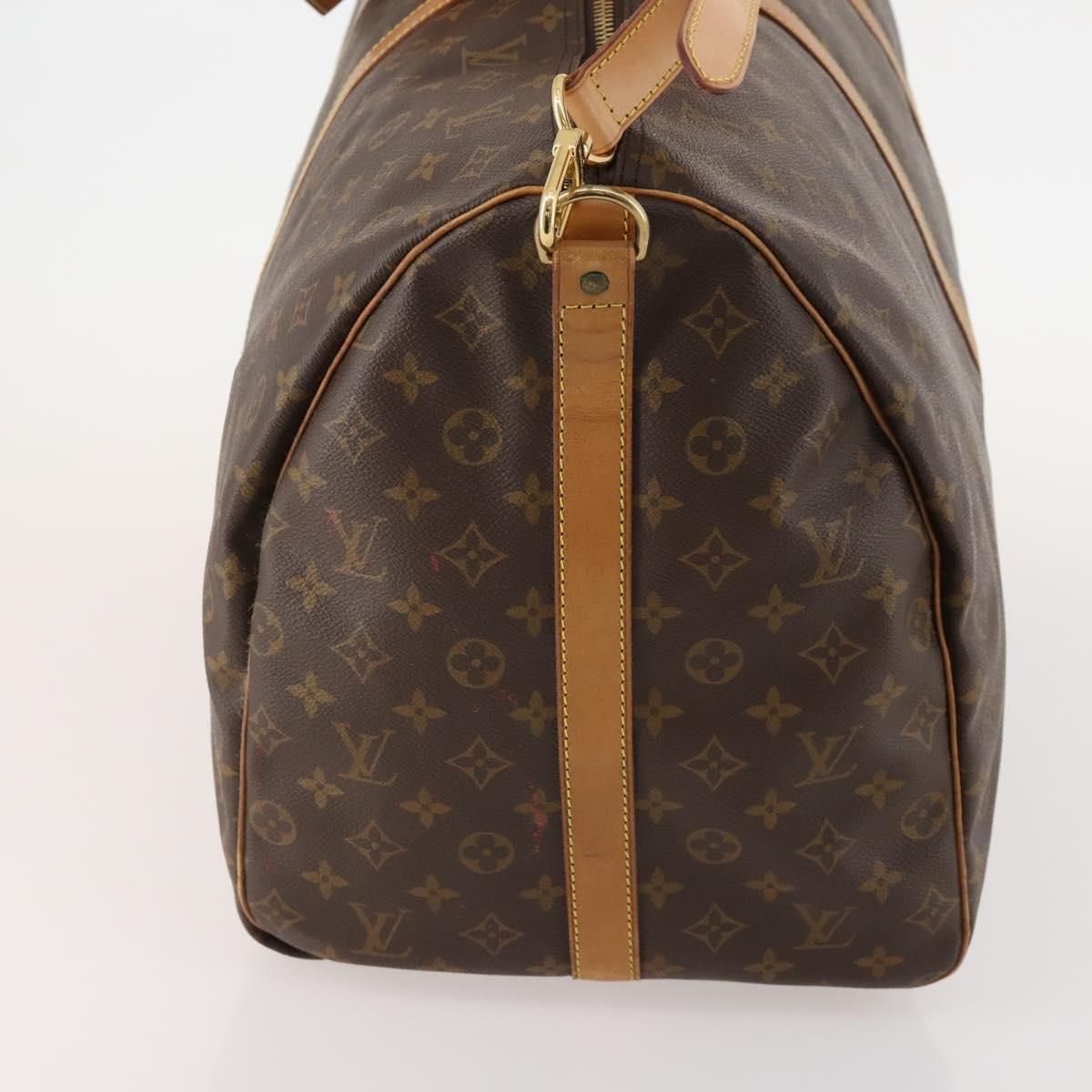 LOUIS VUITTON Monogram Keepall Bandouliere 60 Boston Bag M41412 LV Auth BAZ679A