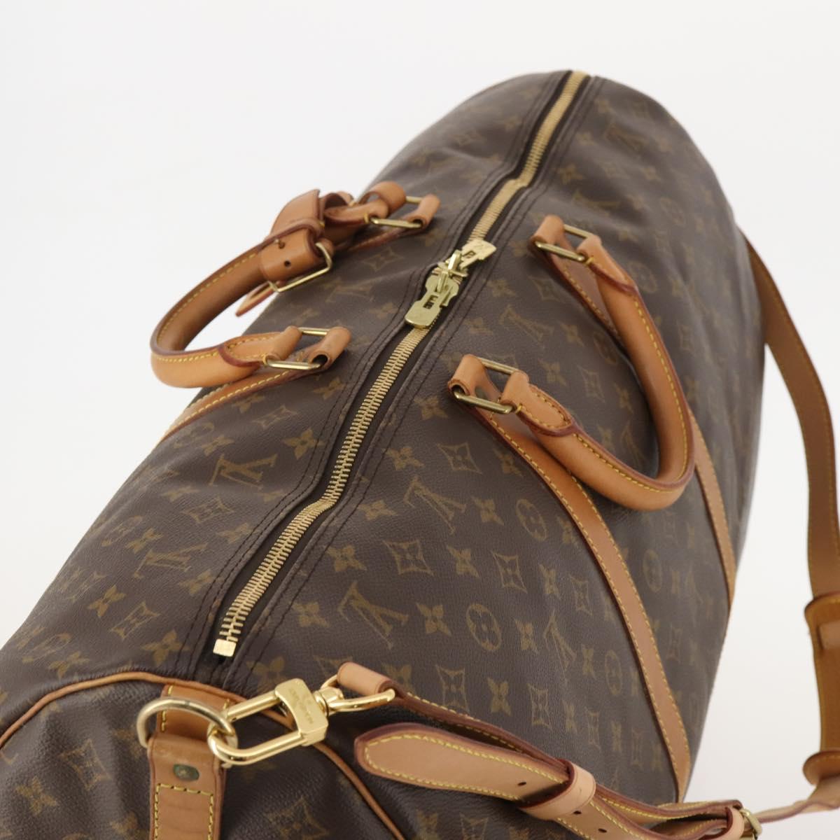 LOUIS VUITTON Monogram Keepall Bandouliere 60 Boston Bag M41412 LV Auth BAZ679A