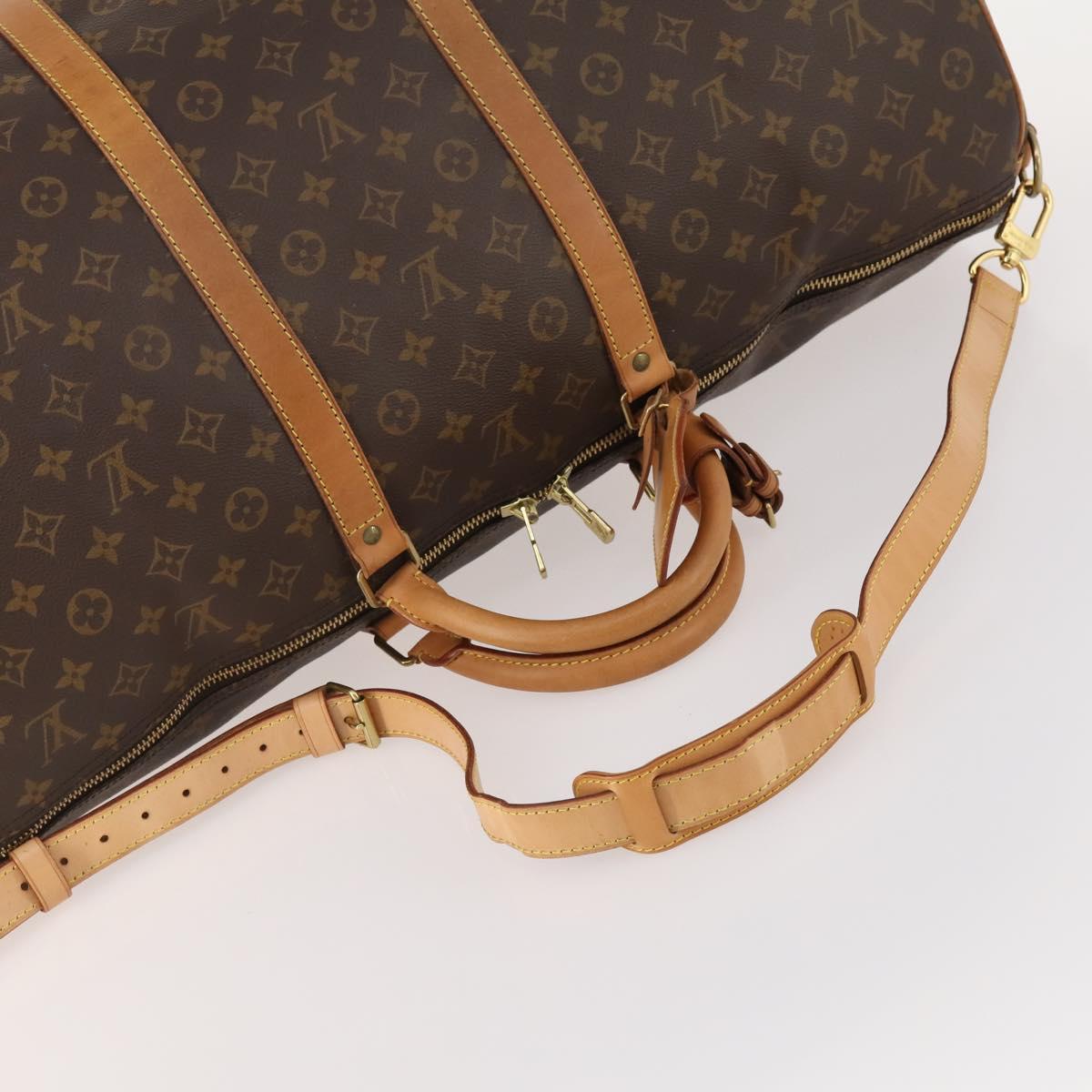 LOUIS VUITTON Monogram Keepall Bandouliere 60 Boston Bag M41412 LV Auth BAZ679A
