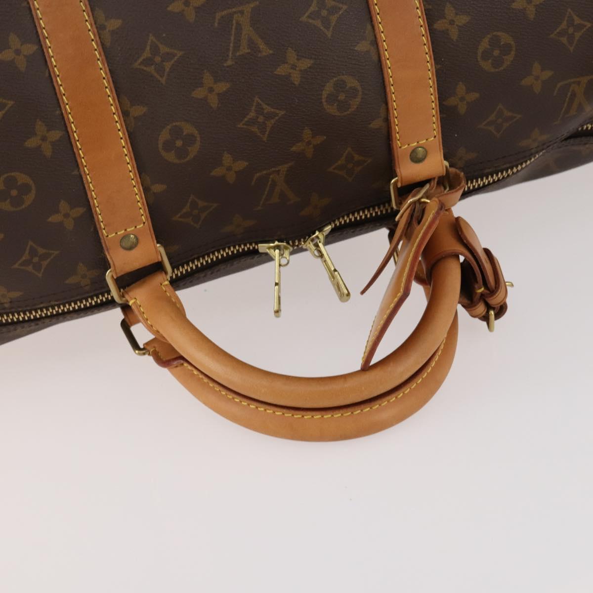 LOUIS VUITTON Monogram Keepall Bandouliere 60 Boston Bag M41412 LV Auth BAZ679A
