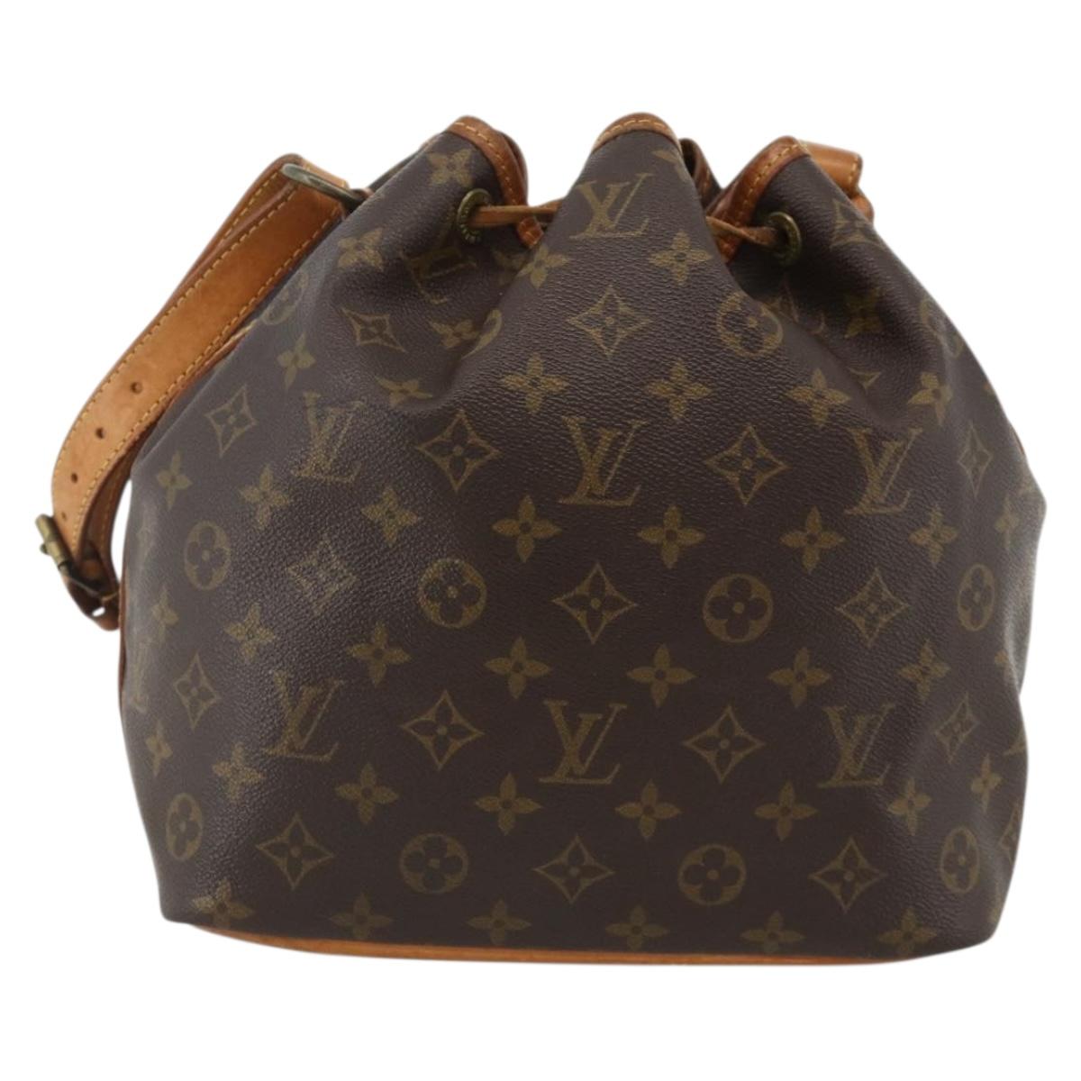 LOUIS VUITTON Monogram Petit Noe Shoulder Bag M42226 LV Auth BAZ680A