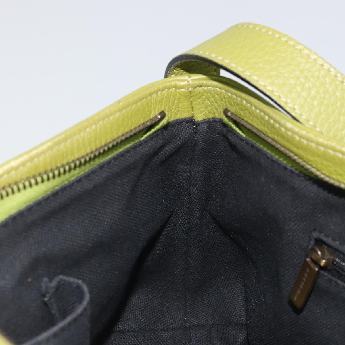 BURBERRY Shoulder Bag Leather Green Auth BAZ684A