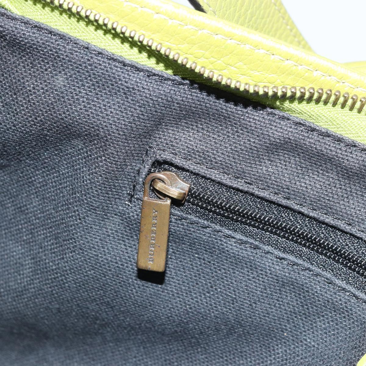 BURBERRY Shoulder Bag Leather Green Auth BAZ684A