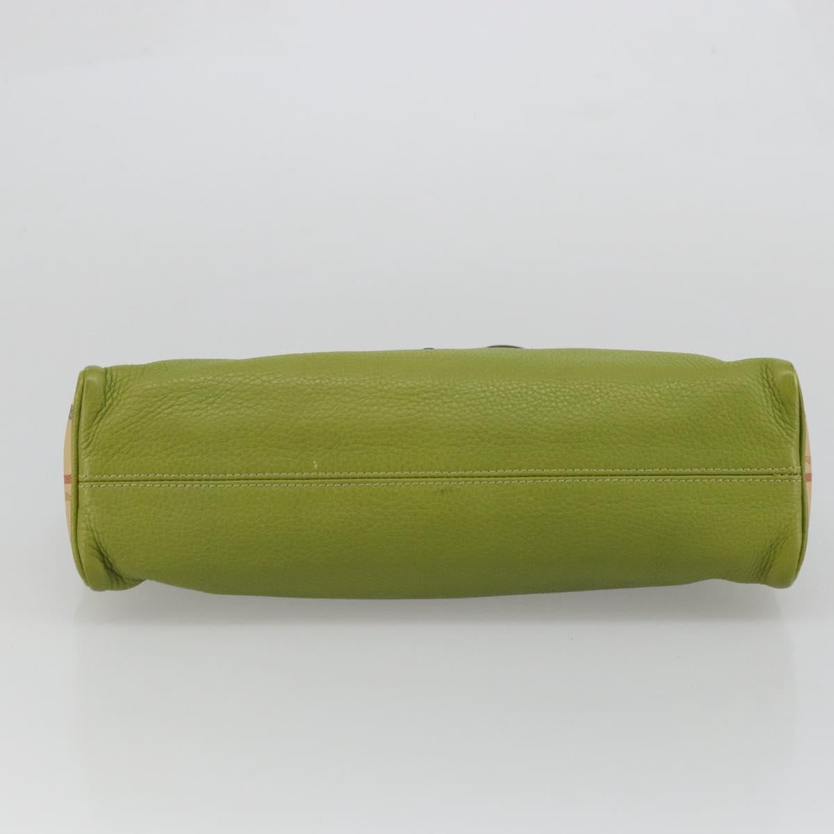 BURBERRY Shoulder Bag Leather Green Auth BAZ684A