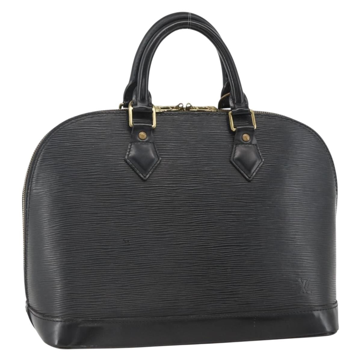 LOUIS VUITTON Epi Alma Hand Bag Noir Black M52142 LV Auth BAZ687A