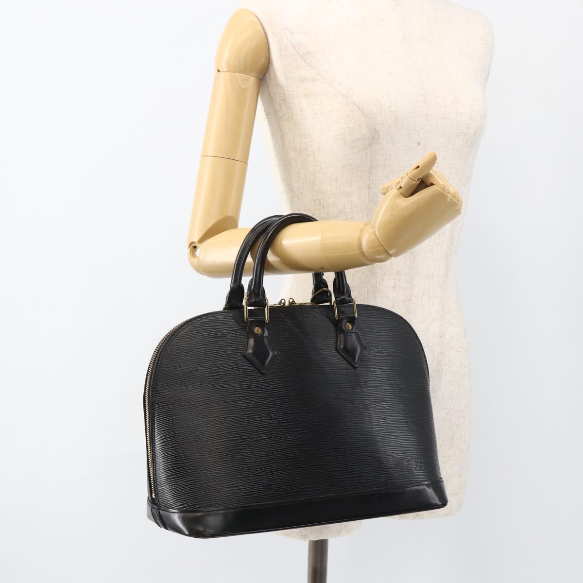 LOUIS VUITTON Epi Alma Hand Bag Noir Black M52142 LV Auth BAZ687A