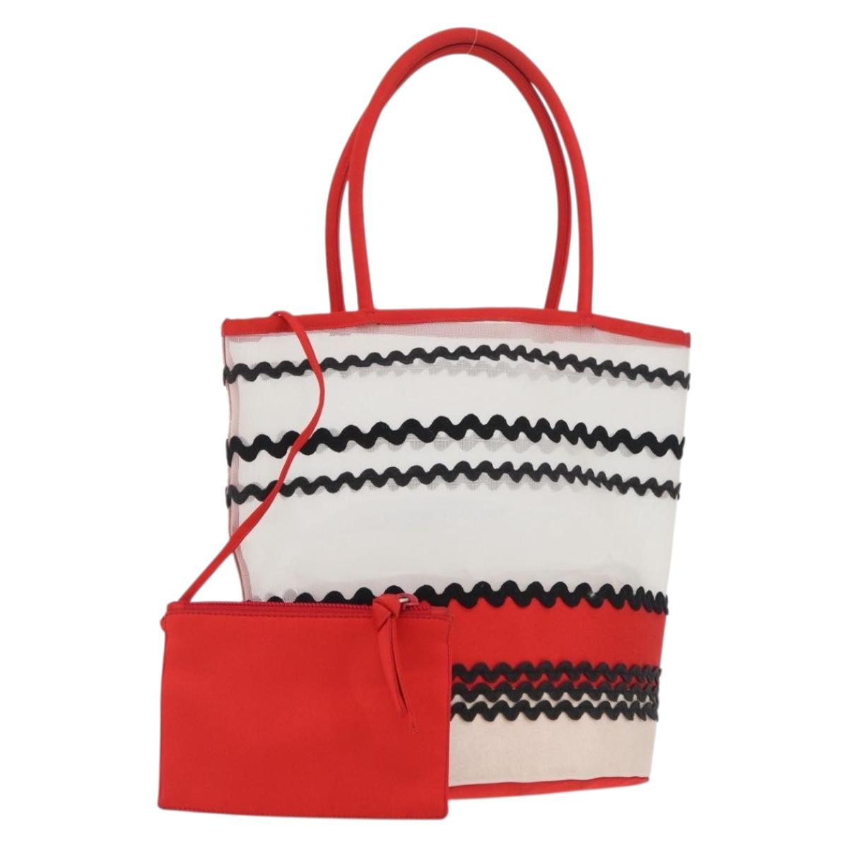 Miu Miu Hand Bag Nylon Red Auth BAZ702A