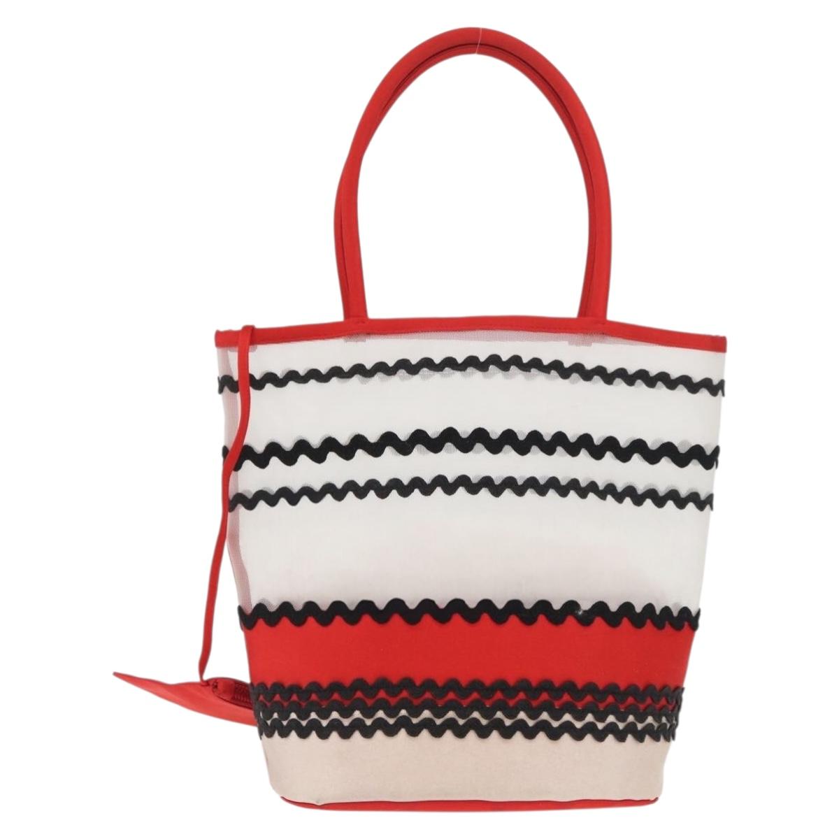 Miu Miu Hand Bag Nylon Red Auth BAZ702A