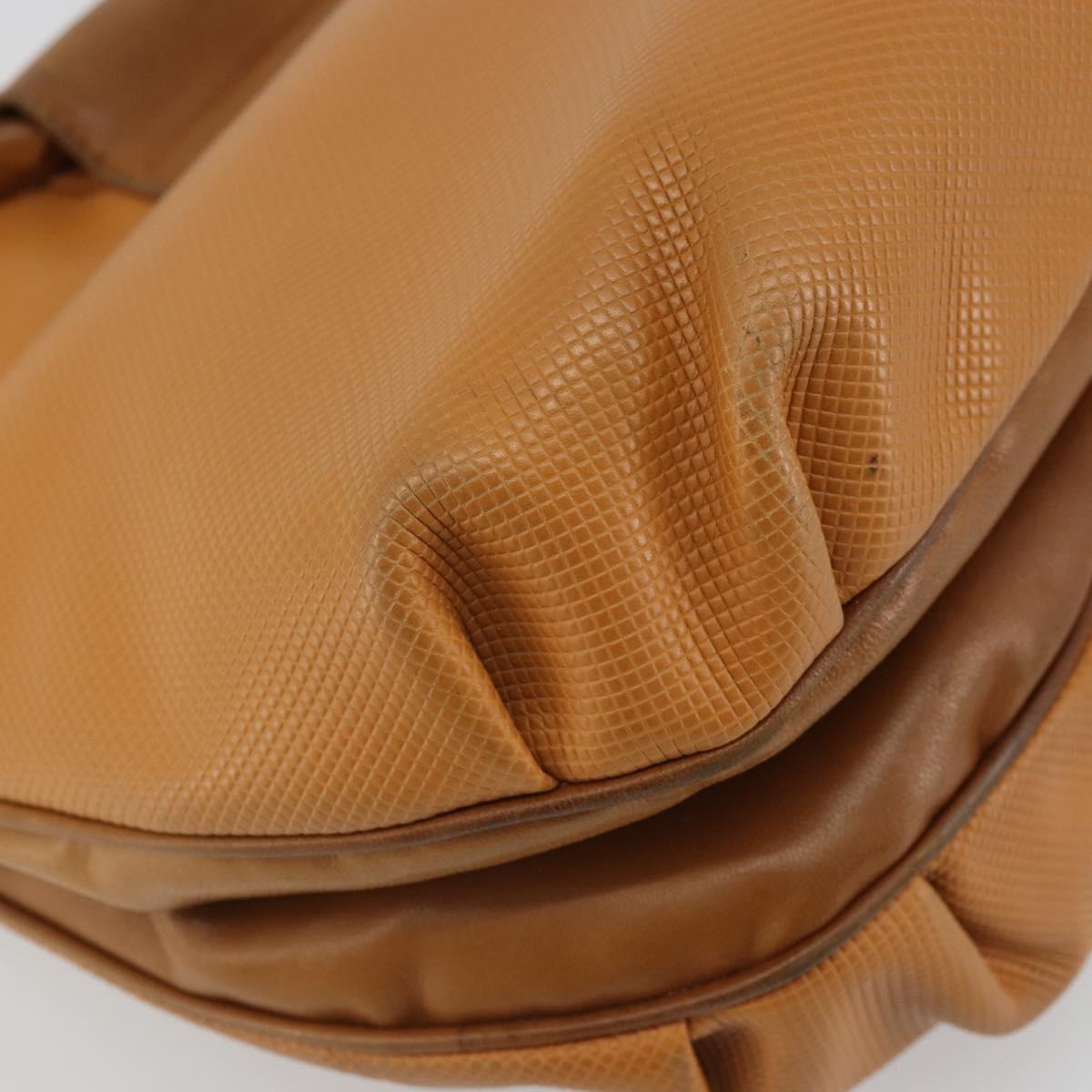BOTTEGA VENETA Hand Bag PVC Canvas Beige Gold Auth BAZ703