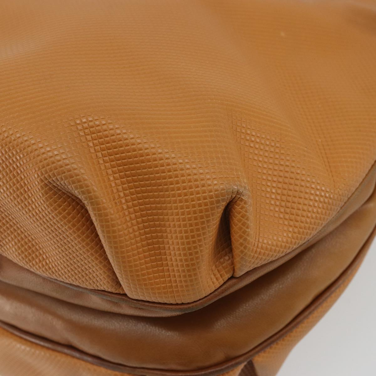 BOTTEGA VENETA Hand Bag PVC Canvas Beige Gold Auth BAZ703